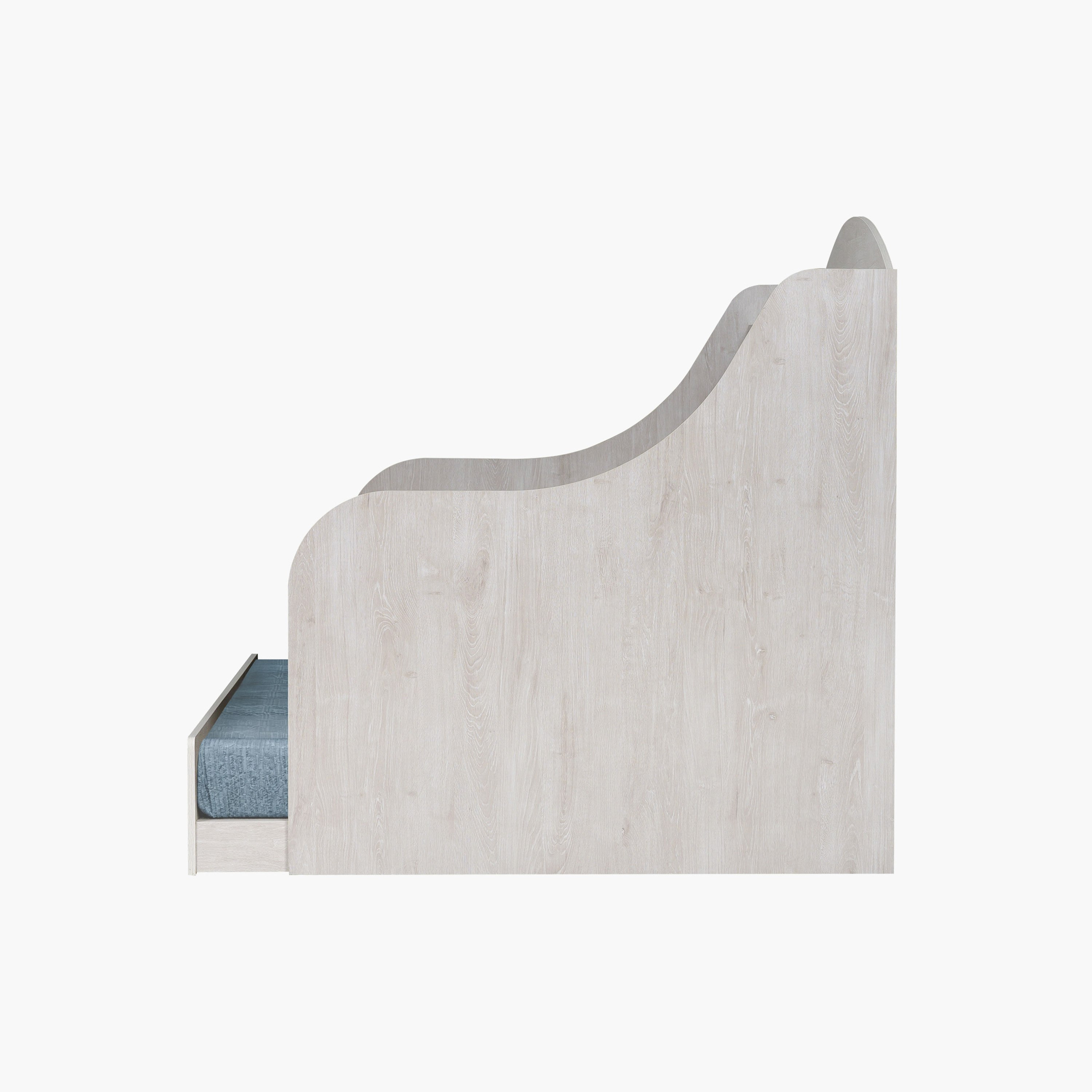 Ivory Cabin Single Bed with Pull-Out Bed - 90x190 cm-hbxbedroom-bedsandbedsets-daybeds-image-3