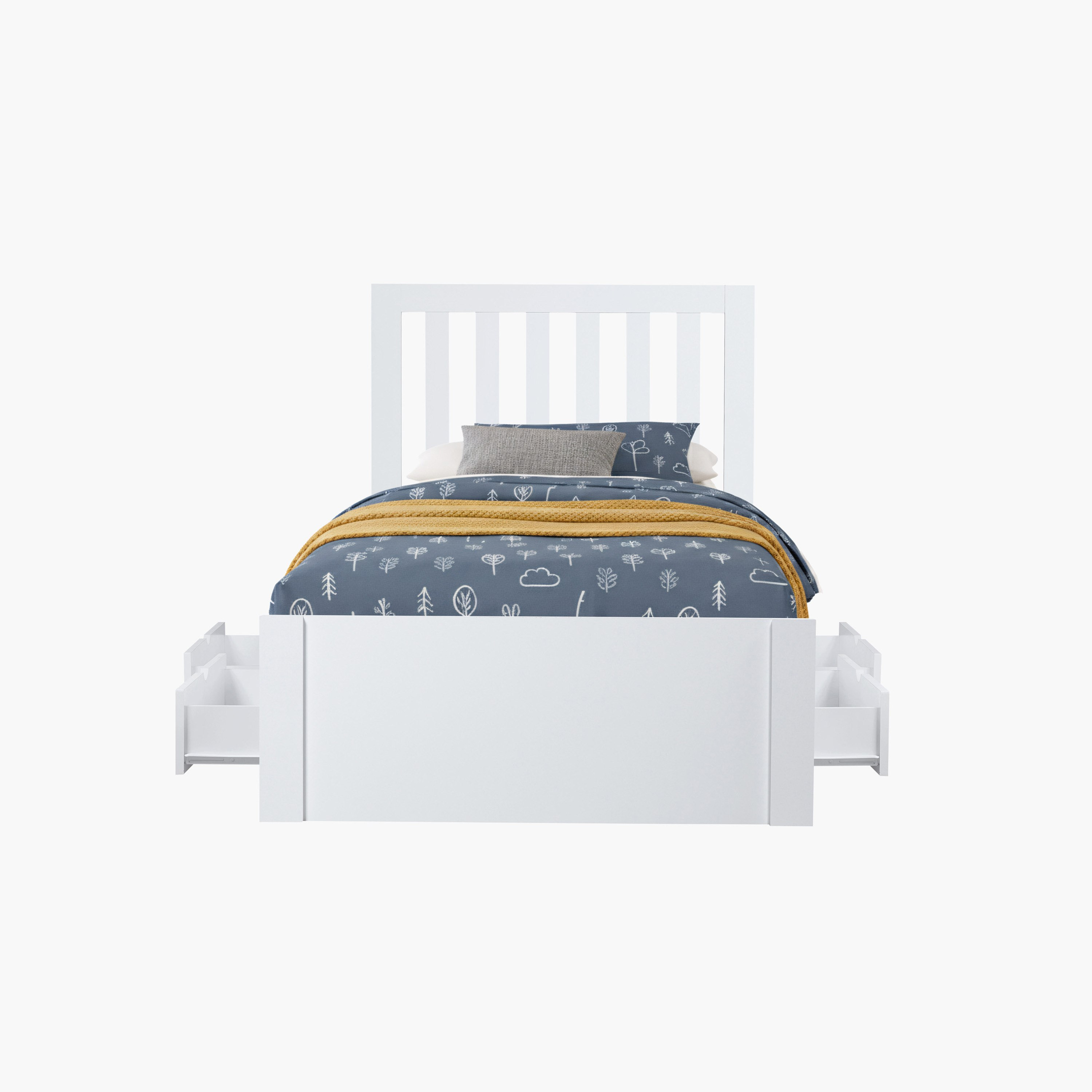 Movo Patara NXT Single Bed with 4 Drawers - 90x200 cm-hbxfurniture-bedsandbedsets-beds-single-image-3