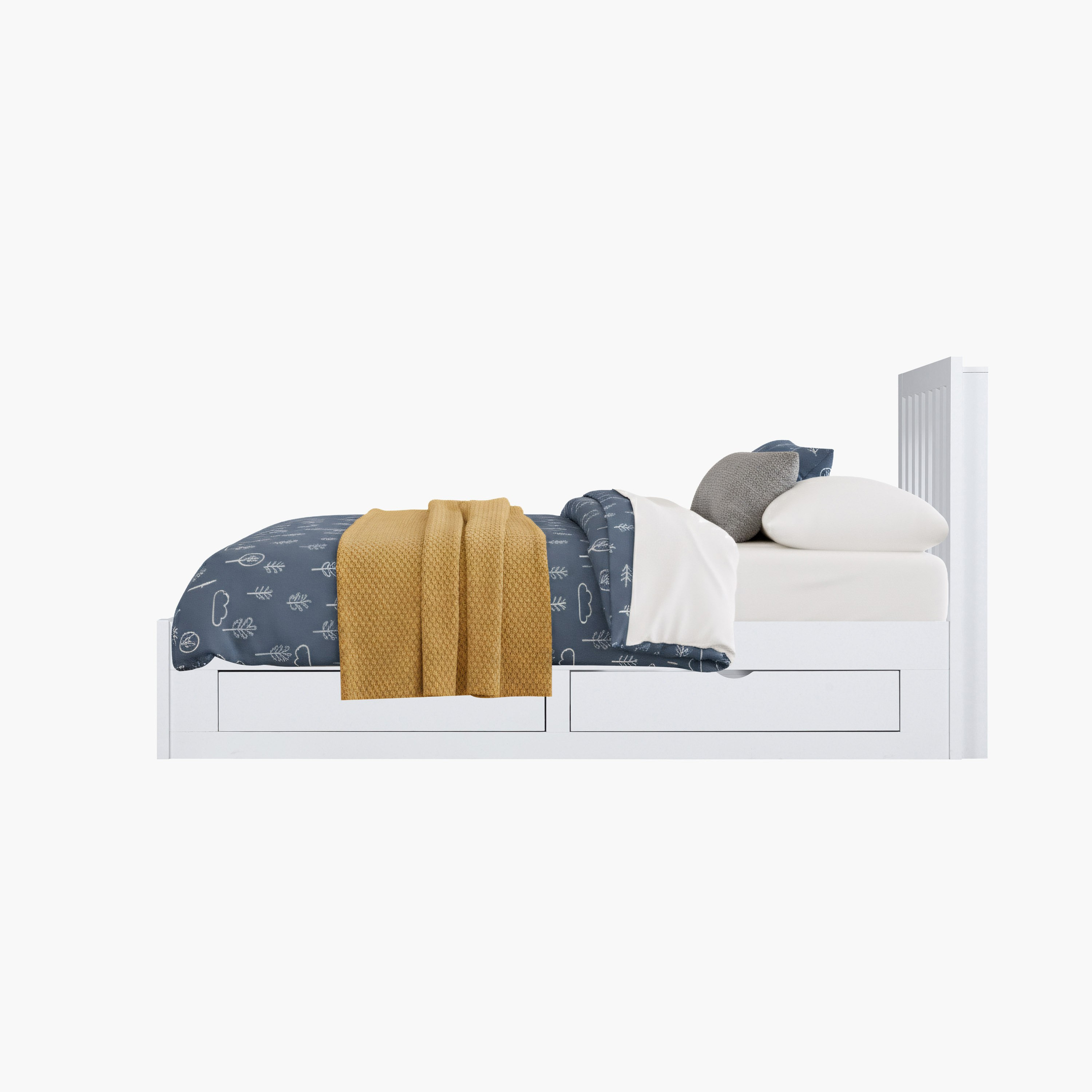 Movo Patara NXT Single Bed with 4 Drawers - 90x200 cm-hbxfurniture-bedsandbedsets-beds-single-image-4