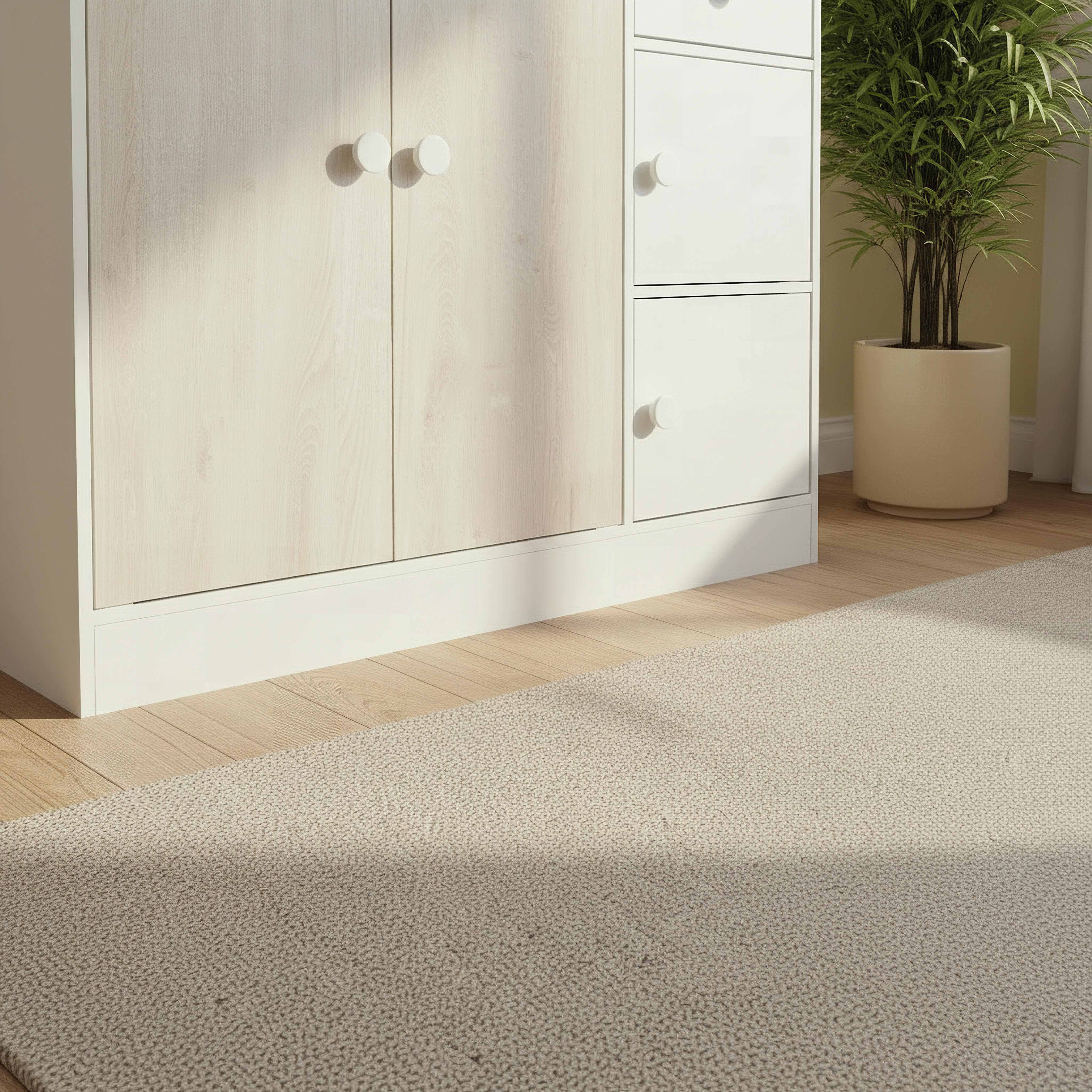 Ivory Cody Kids Cabinet with 4 Doors and 1 Drawer-hbxfurniture-wardrobes-image-5