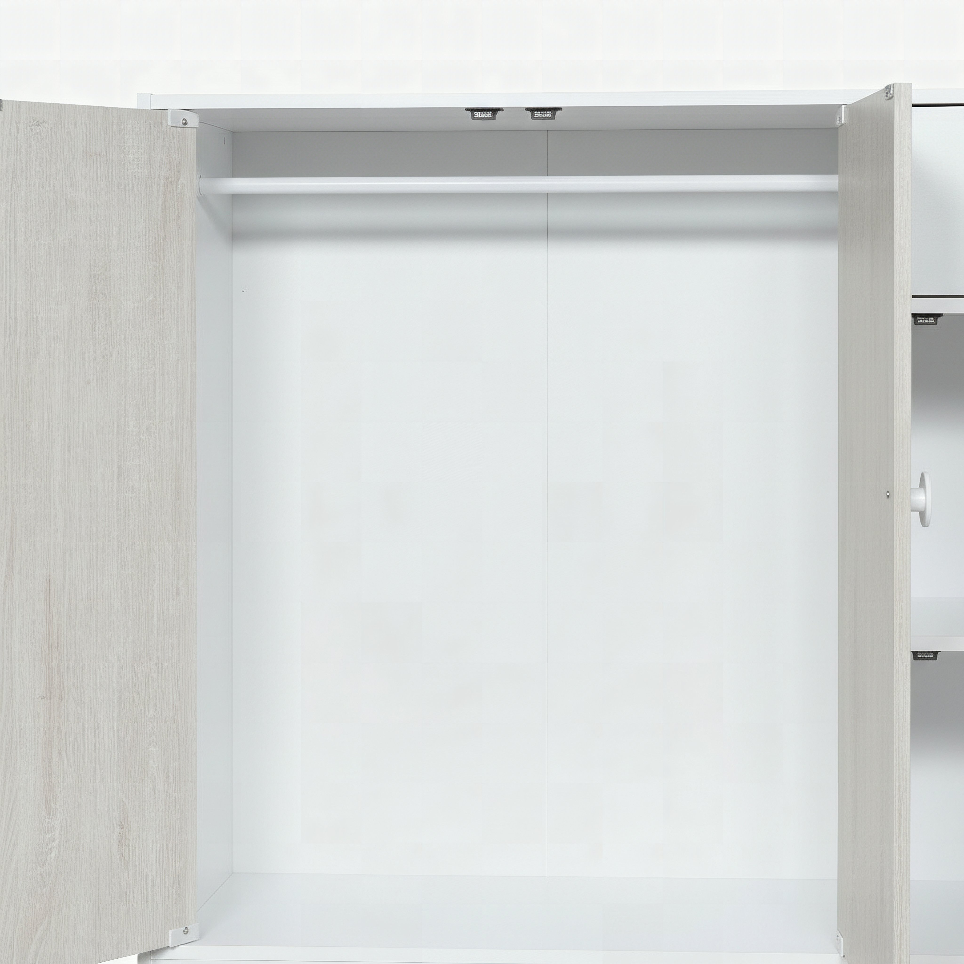 Ivory Cody Kids Cabinet with 4 Doors and 1 Drawer-hbxfurniture-wardrobes-image-6