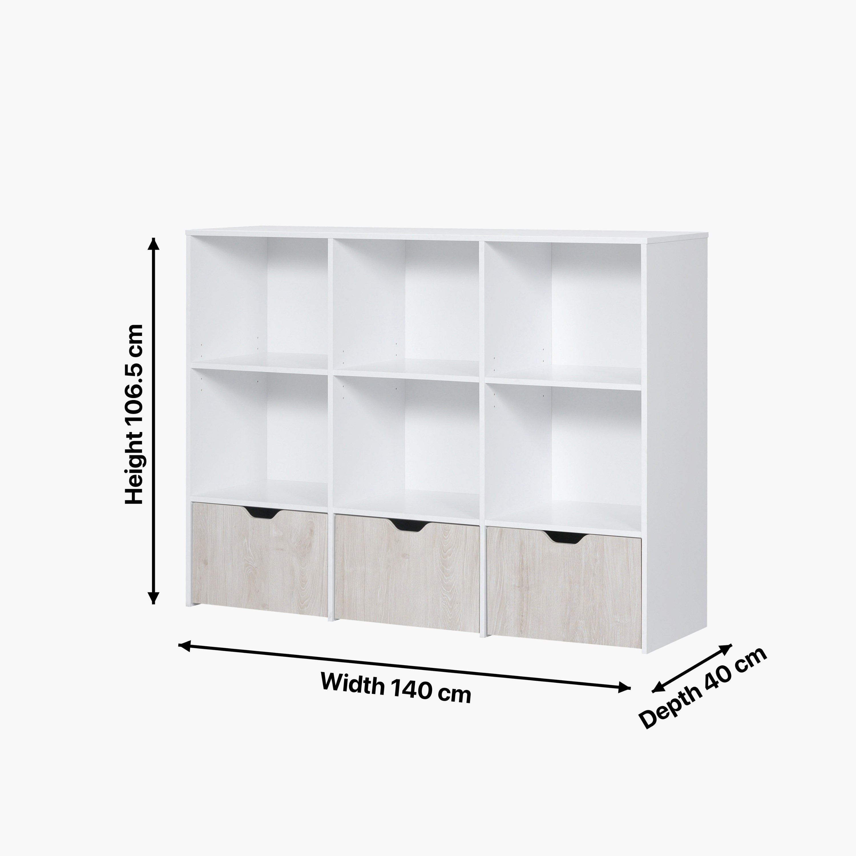 وحدة تخزين مع 3 أدراج كودي من إيفوري-hbxfurniture-office-bookcases-image-8
