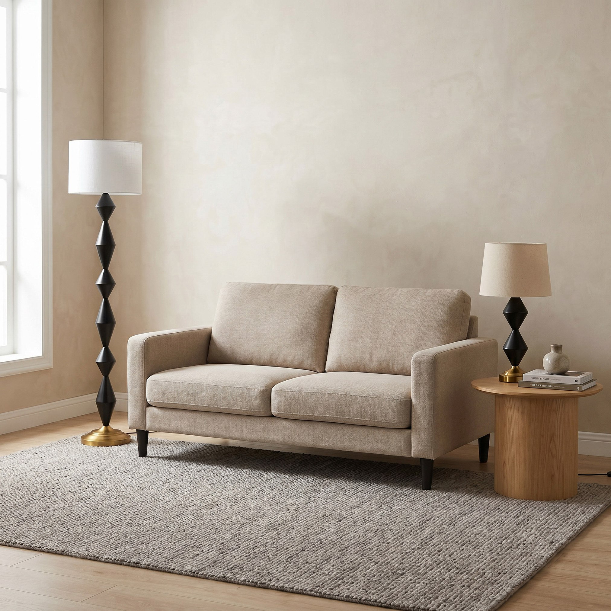 Merick Metal Table Lamp with Linen Shade - 33x60 cm-hbxbedroom-lighting-tablelamps-image-5