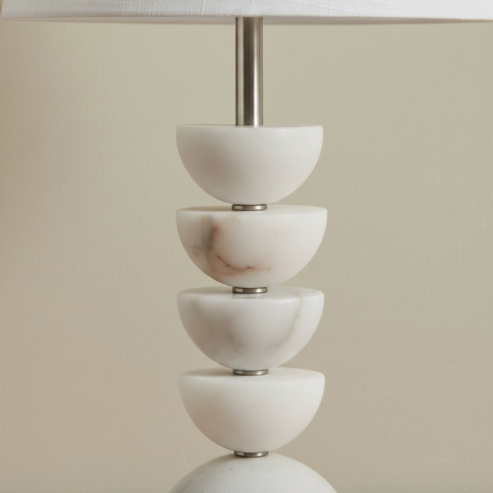 Merick Marble Table Lamp with Linen Shade - 28x48 cm-hbxlivingroom-lighting-tablelamps-image-4