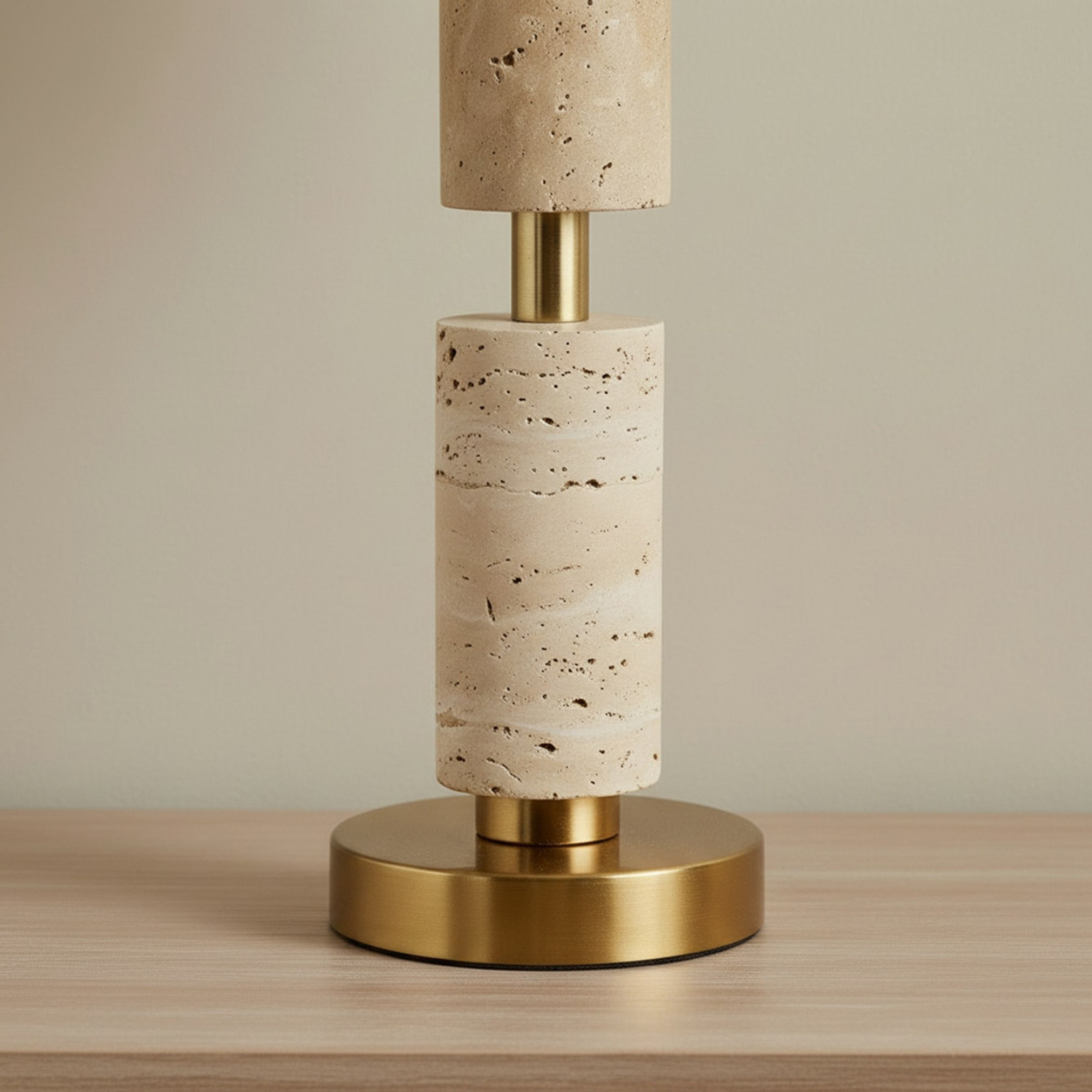 Merick Travertine Table Lamp with Linen Shade - 25x51 cm-hbxlivingroom-lighting-tablelamps-image-4