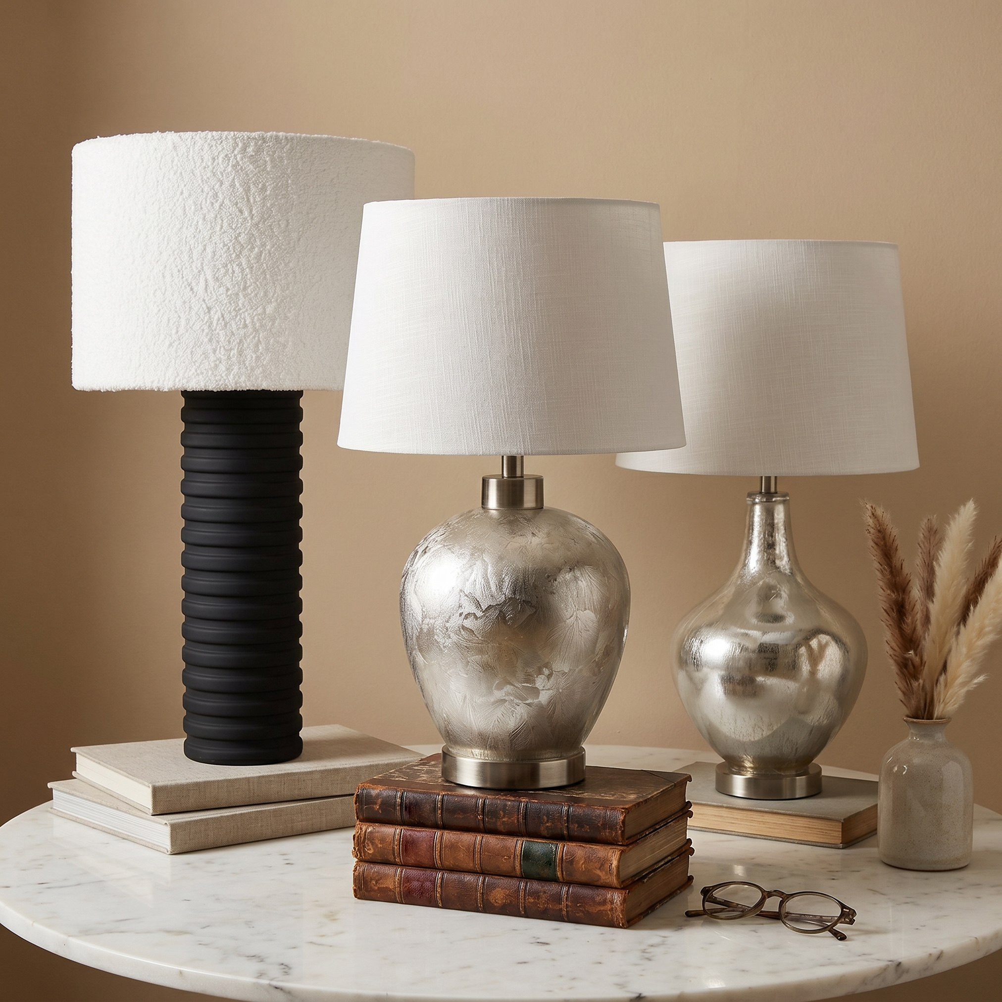 Merick Ceramic Table Lamp with Linen Shade - 35x64 cm-hbxlivingroom-lighting-tablelamps-image-5
