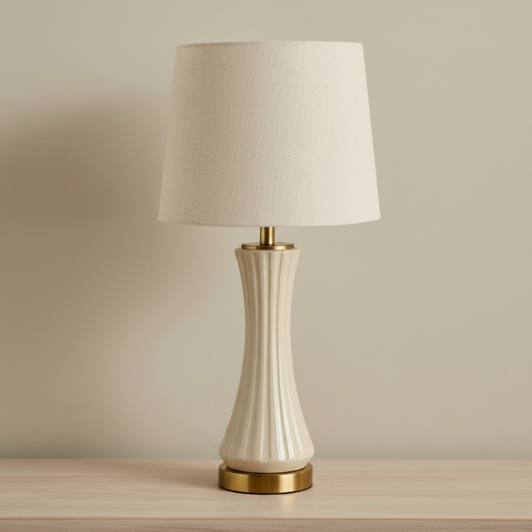 Merick Ceramic Table Lamp with Linen Shade - 30x60 cm-hbxlivingroom-lighting-tablelamps-image-1