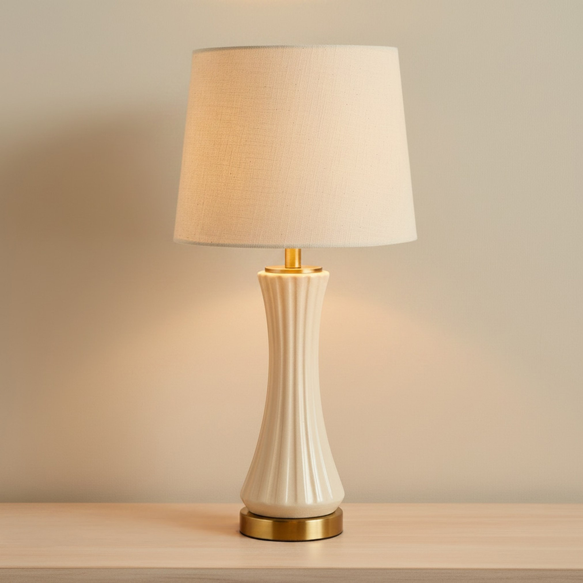 Merick Ceramic Table Lamp with Linen Shade - 30x60 cm-hbxlivingroom-lighting-tablelamps-image-2