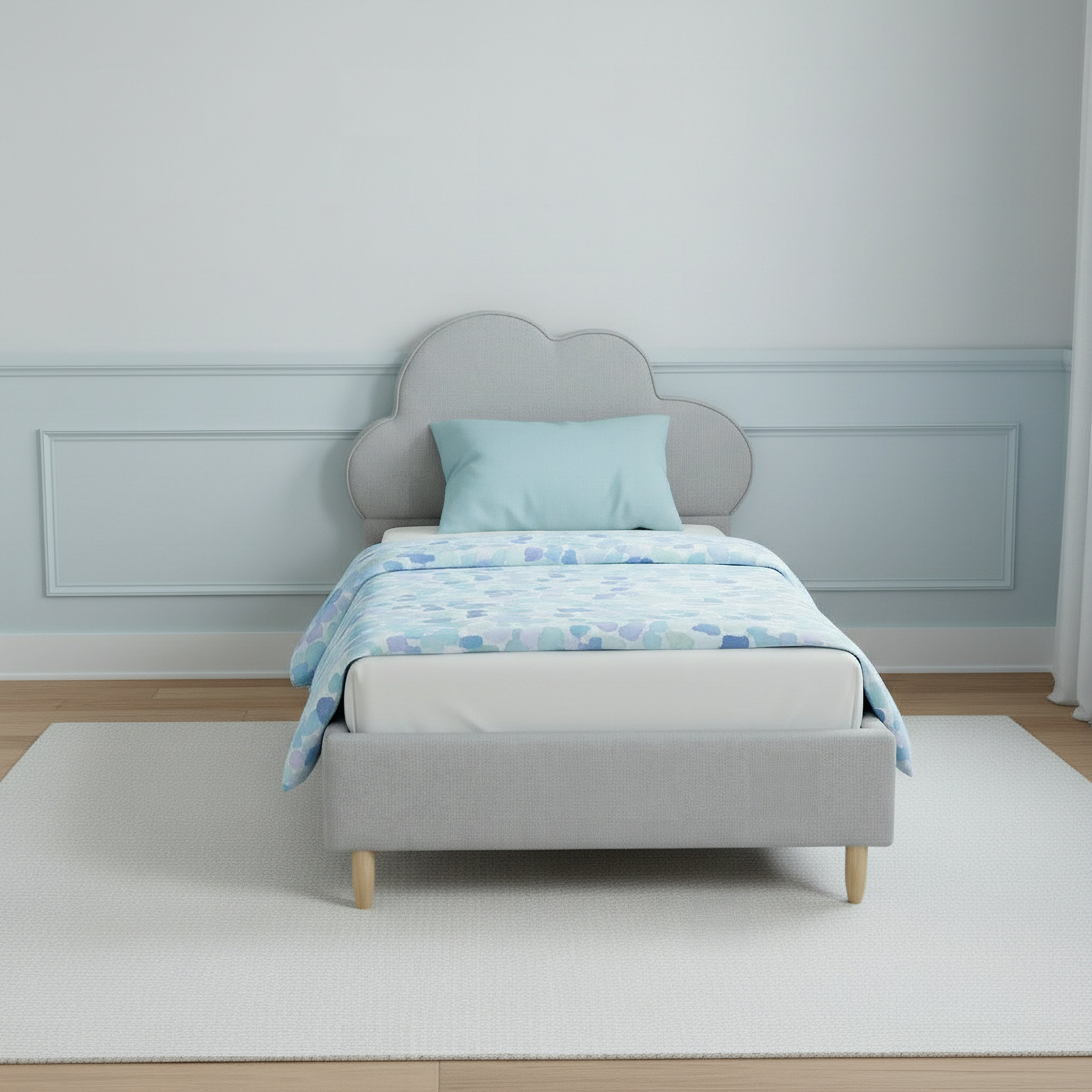 Ivory Nimbus Nxt Upholstered Single Bed - 90x200 cm-hbxkidsandyouth-bedsandbedsets-beds-single-image-2