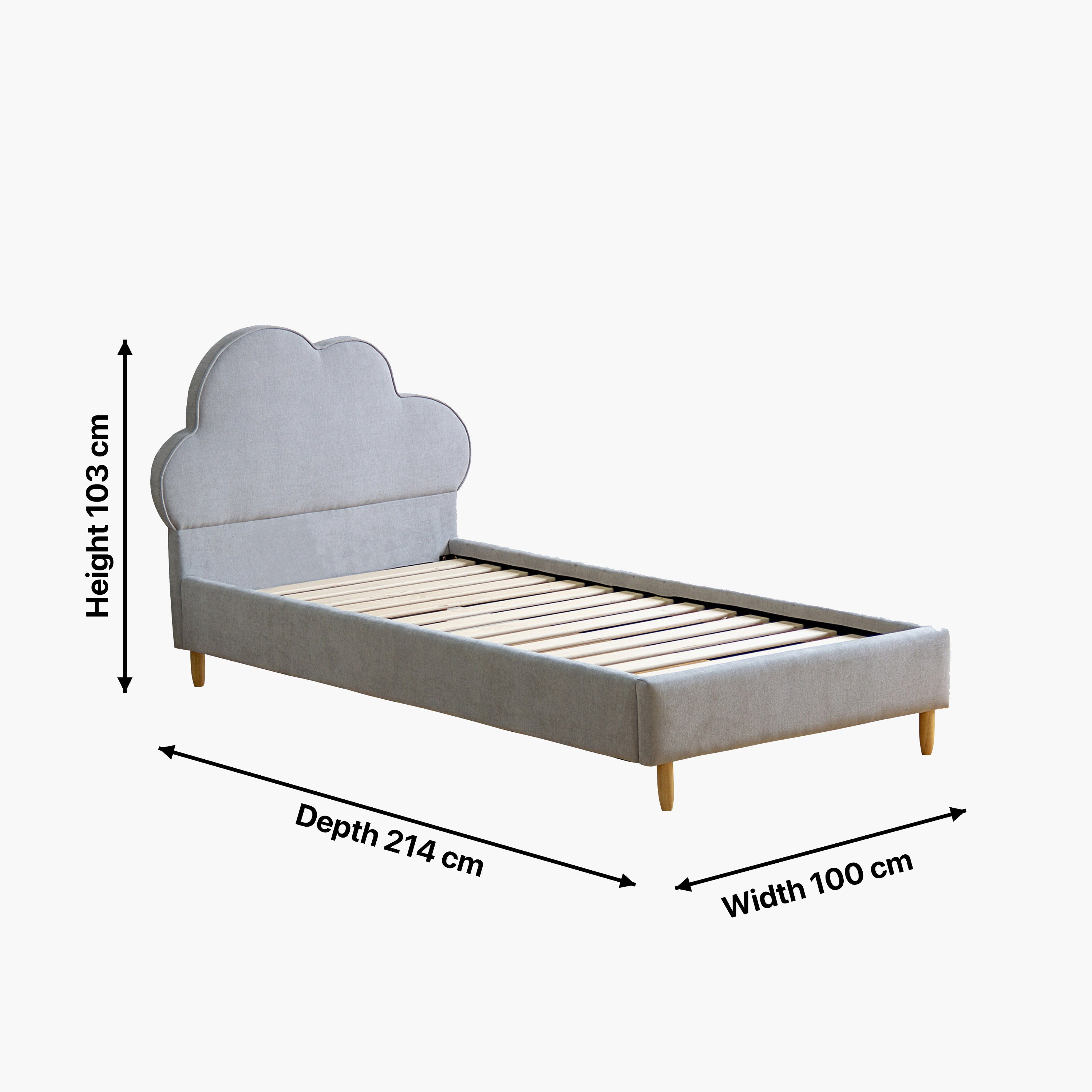 Ivory Nimbus Nxt Upholstered Single Bed - 90x200 cm-hbxkidsandyouth-bedsandbedsets-beds-single-image-6