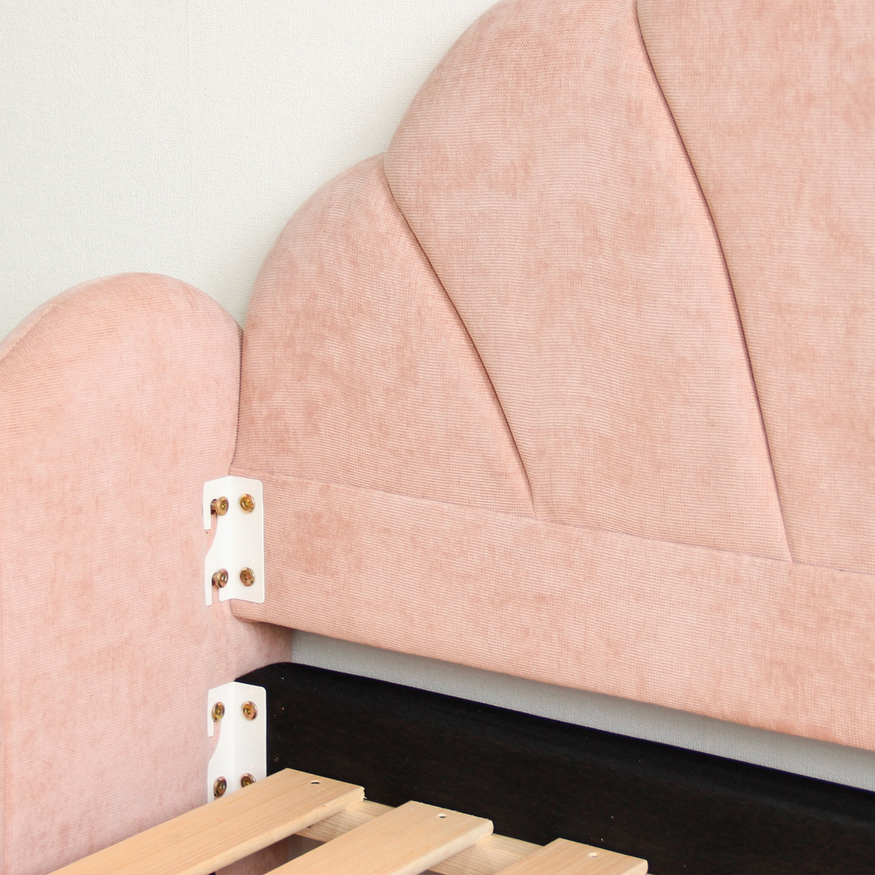 Ivory Bloom Upholstered Single Day Bed with Pull-Out Bed - 90x200 cm-hbxfurniture-bedsandbedsets-daybeds-image-9