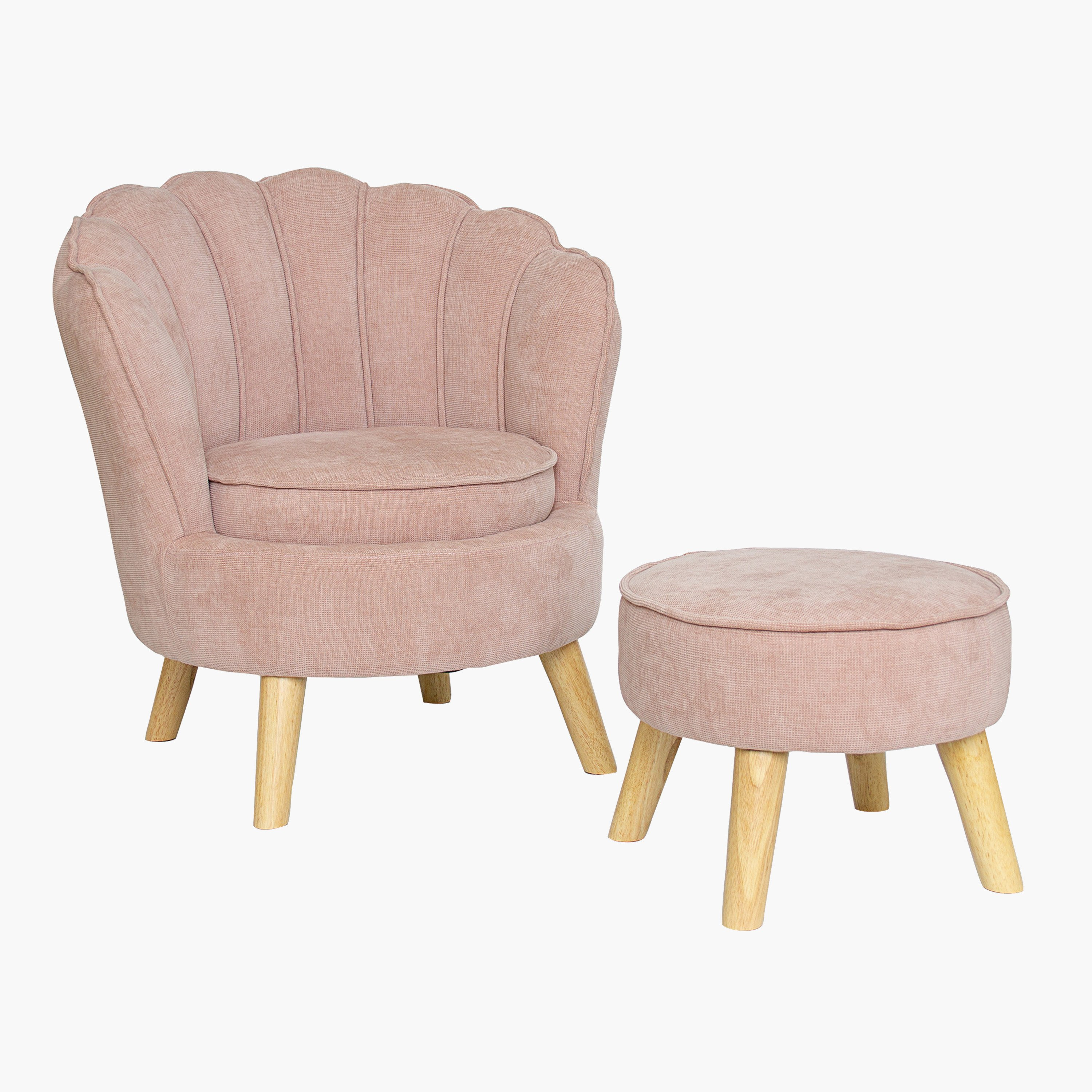Ivory Bloom Kids Chair and Stool Set-hbxfurniture-kidsroom-studychairs-image-2