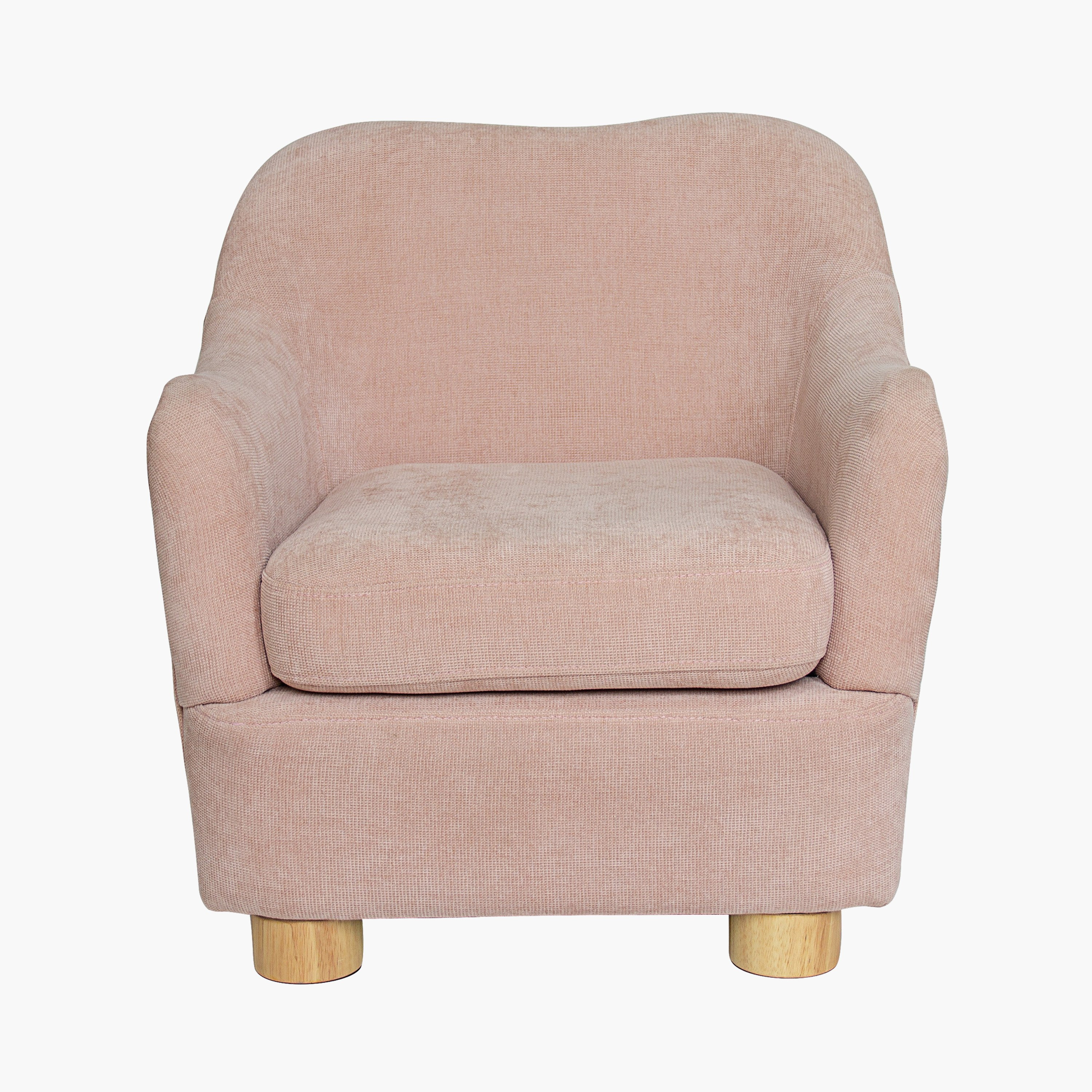 Ivory Curve Kids Armchair with Stool-hbxfurniture-kidsroom-studychairs-image-4