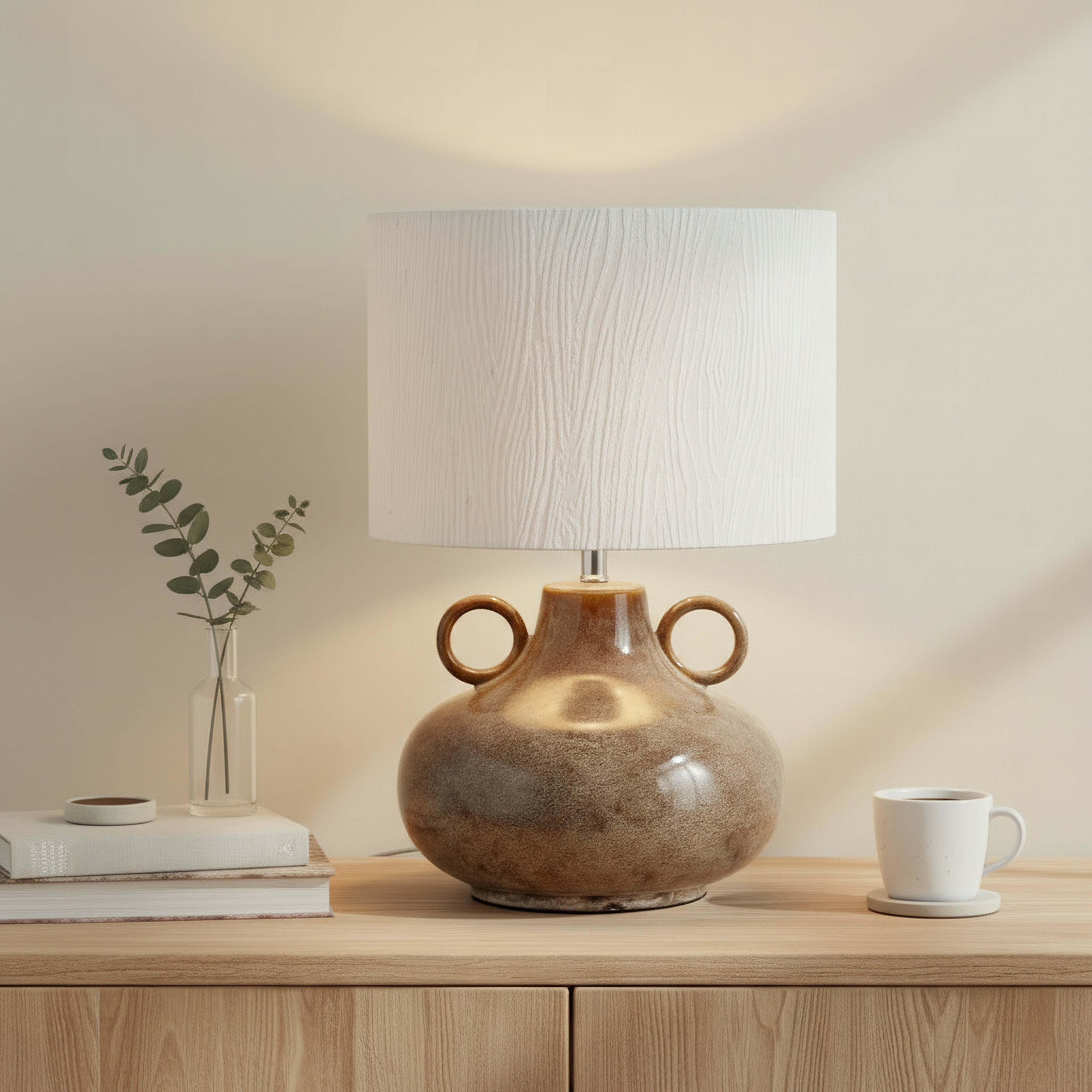 Elinor Glazed Ceramic Table Lamp with Linen Shade - 43.5 cm-hbxlivingroom-lighting-tablelamps-image-5