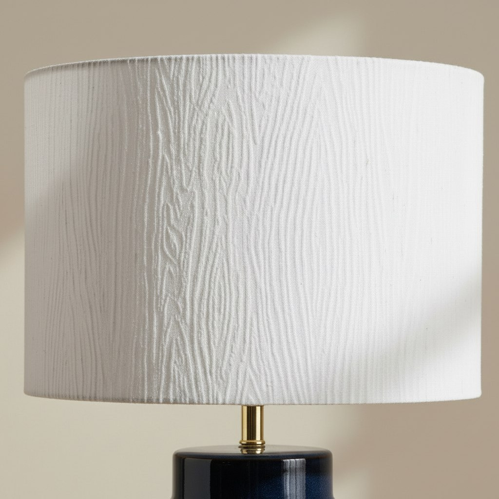 مصباح طاولة سيراميك لماع مع غطاء كتان من إلينور - 55.5 سم-hbxlivingroom-lighting-tablelamps-image-3