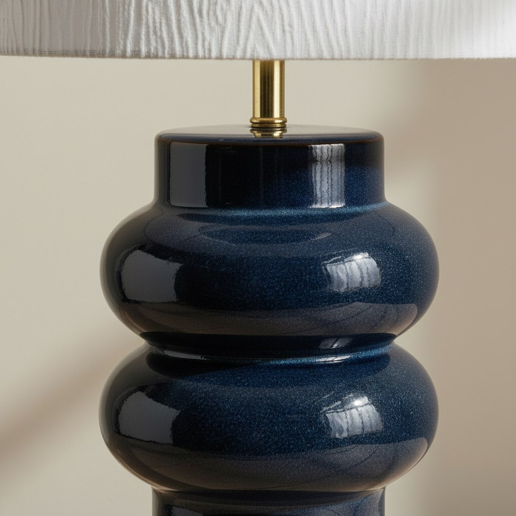 مصباح طاولة سيراميك لماع مع غطاء كتان من إلينور - 55.5 سم-hbxlivingroom-lighting-tablelamps-image-4