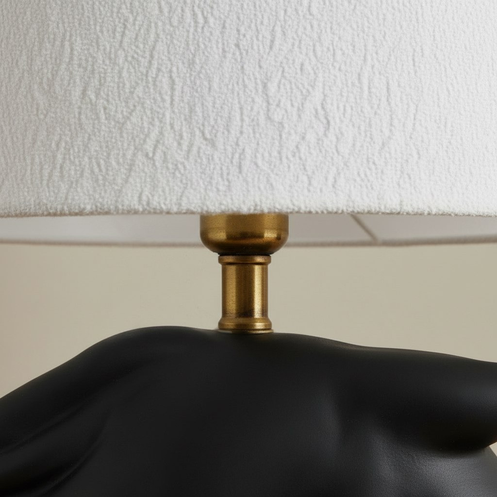 مصباح طاولة بتصميم حصان سيراميك مع غطاء كتان من إلينور - 48 سم-hbxlivingroom-lighting-tablelamps-image-3