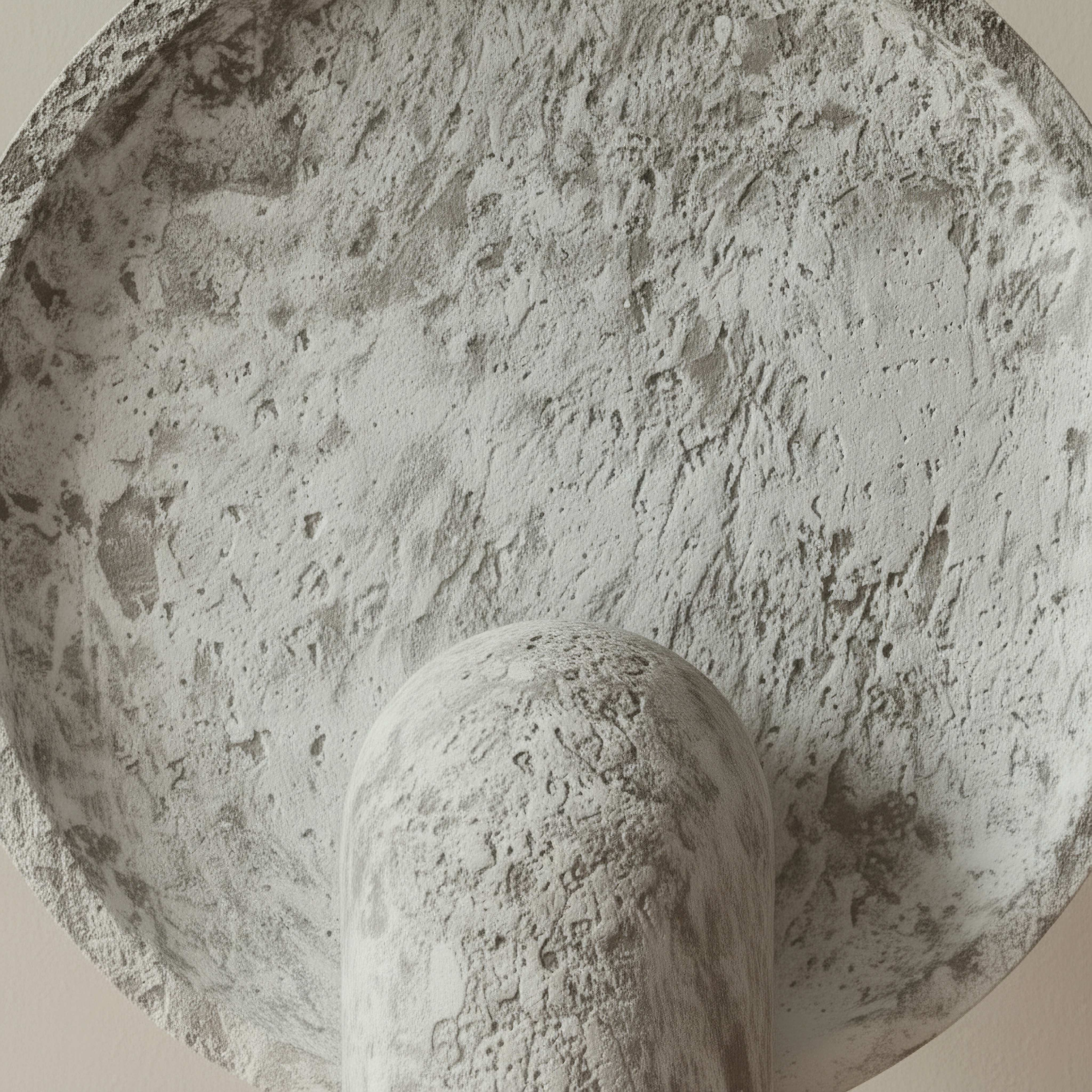 Elinor Stone Textured Resin Table Lamp with Circular Disc - 36 cm-hbxlivingroom-lighting-tablelamps-image-3