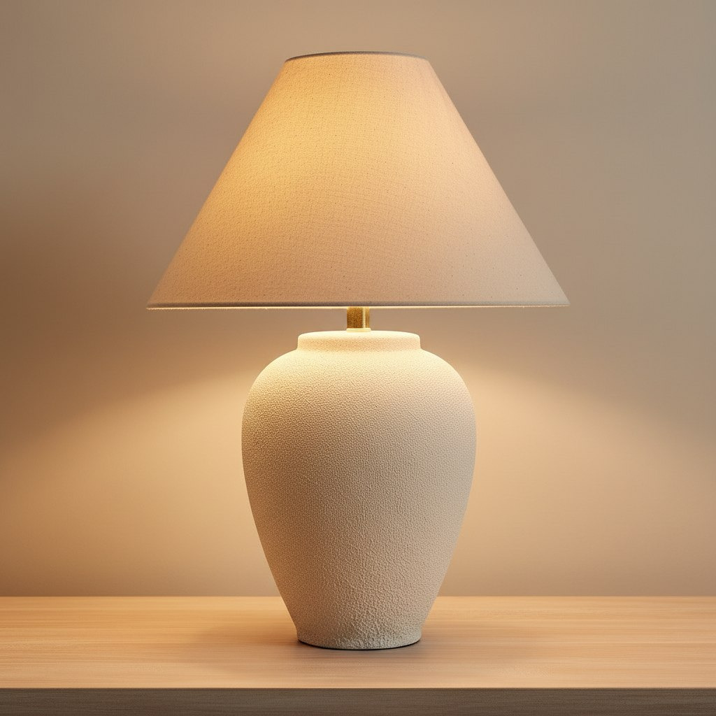 Elinor Ceramic Table Lamp with Linen Shade - 63 cm-hbxlivingroom-lighting-tablelamps-image-2