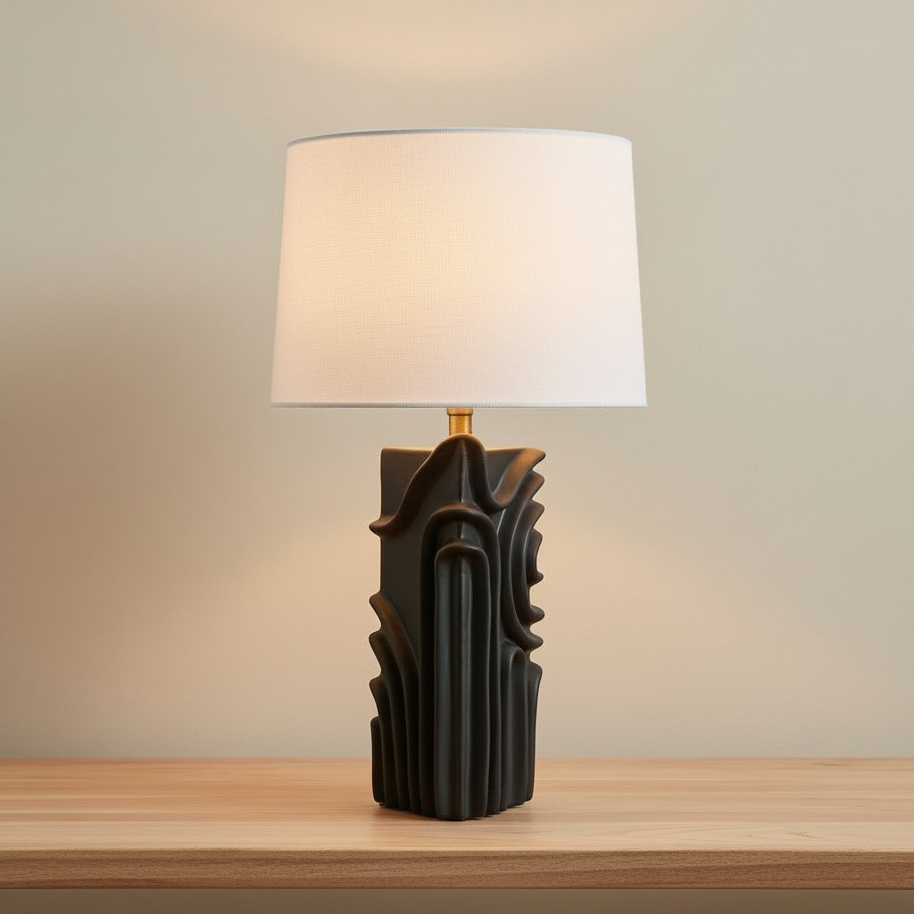 Elinor Ceramic Table Lamp with Linen Shade - 43.5 cm-hbxlivingroom-lighting-tablelamps-image-2