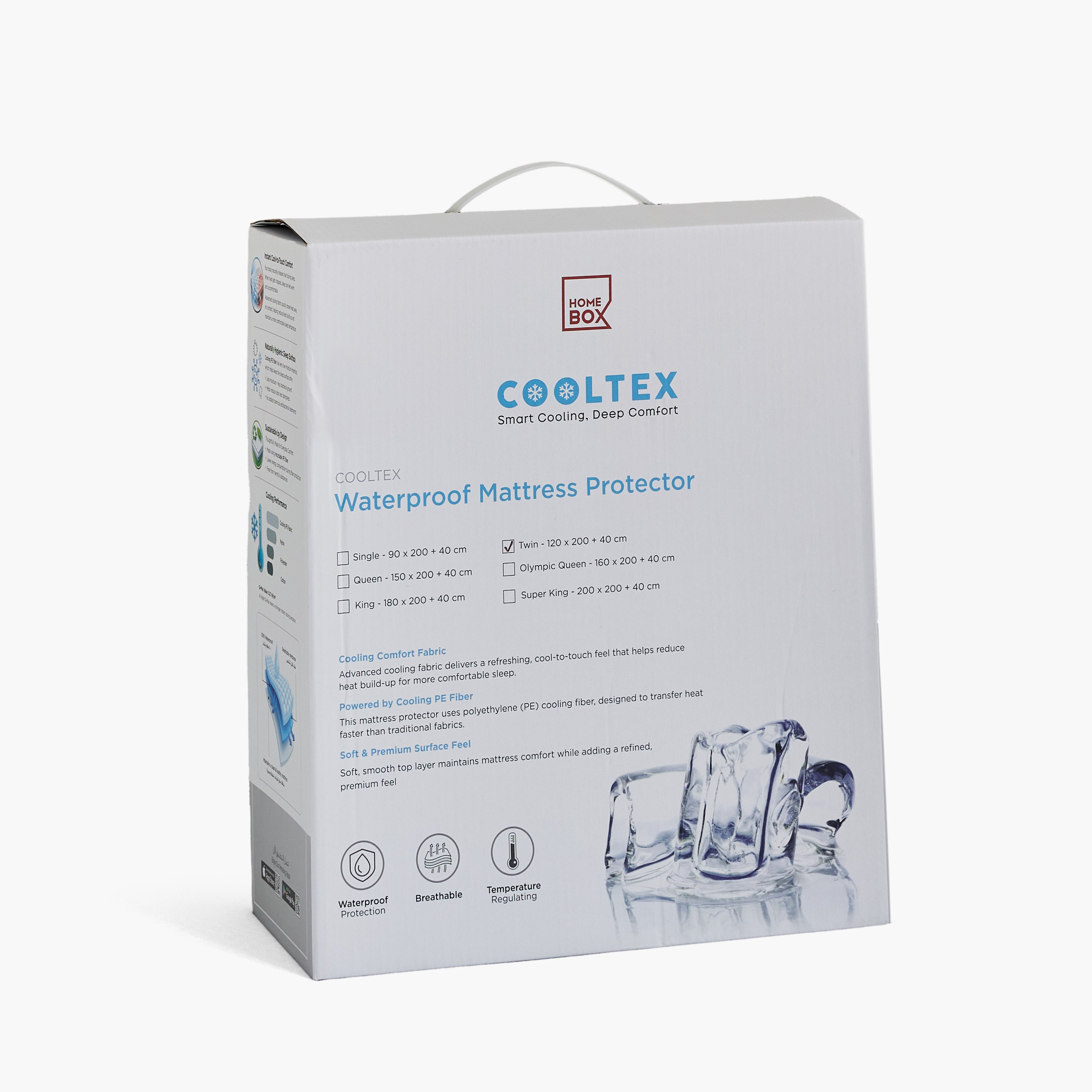 Cooltex Waterproof Twin Mattress Protector - 120x200+40 cm-hbxhomeware-hbxbedroom-image-8