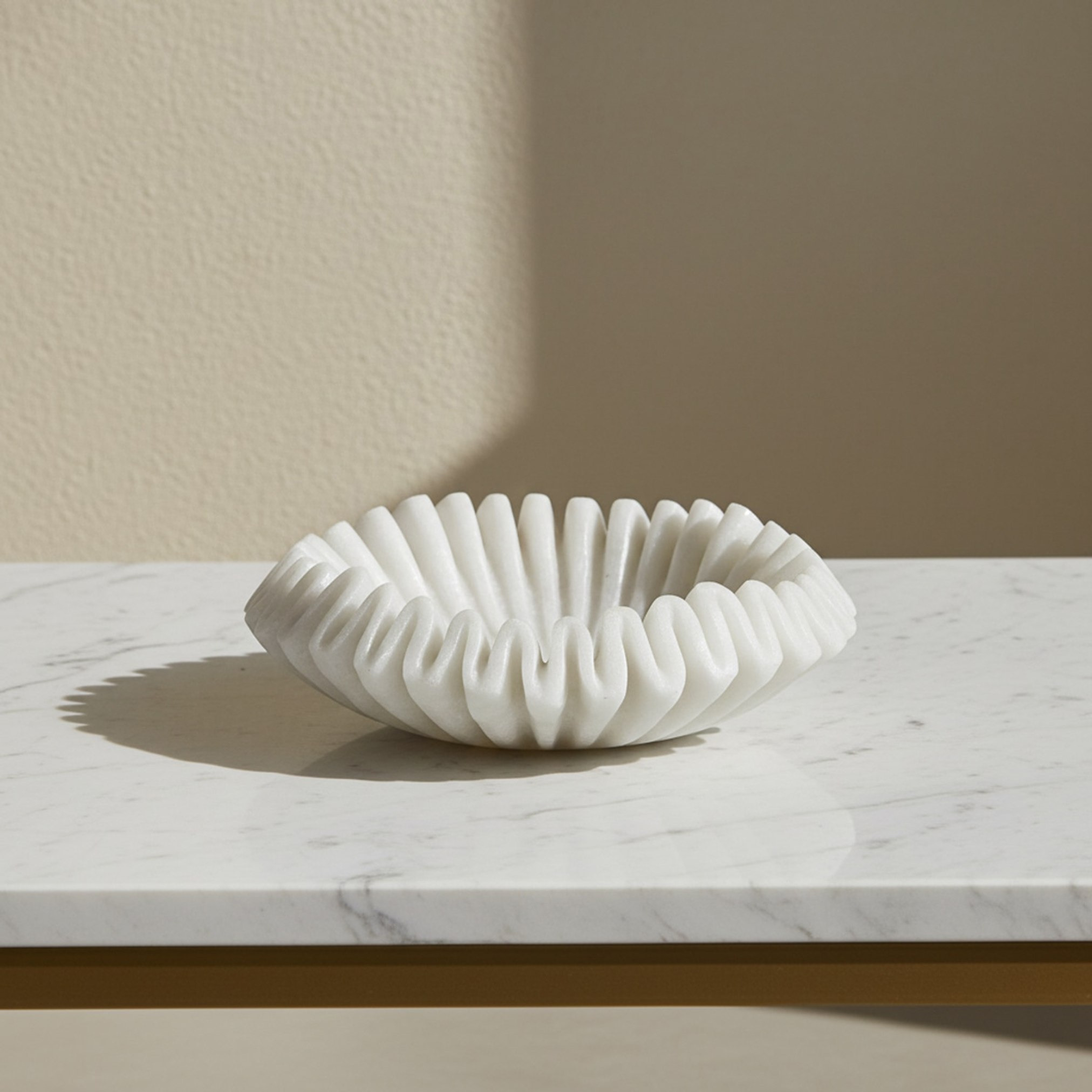 Monochrome Clifford Ora Luxe Marble Decorative Tray - 24.3x24.3x6.8 cm-hbxhomeware-hbxdecorandfurnishings-image-1