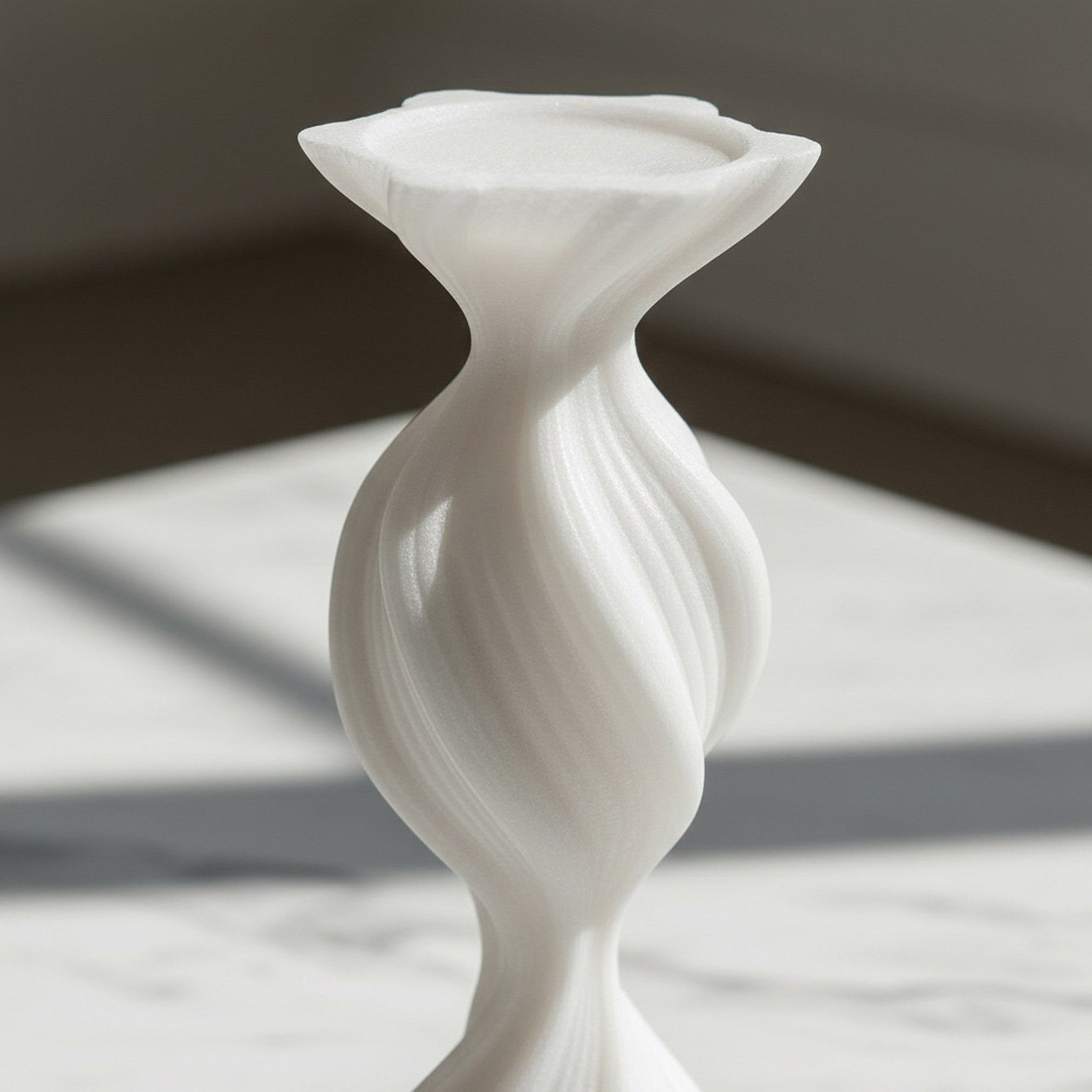 حامل شموع عمودية ديكور رخام فاخر كليفورد أورا من مونوكروم - 13.3x13.3x29.8 سم-hbxlivingroom-decorandaccessories-candleholders-image-3