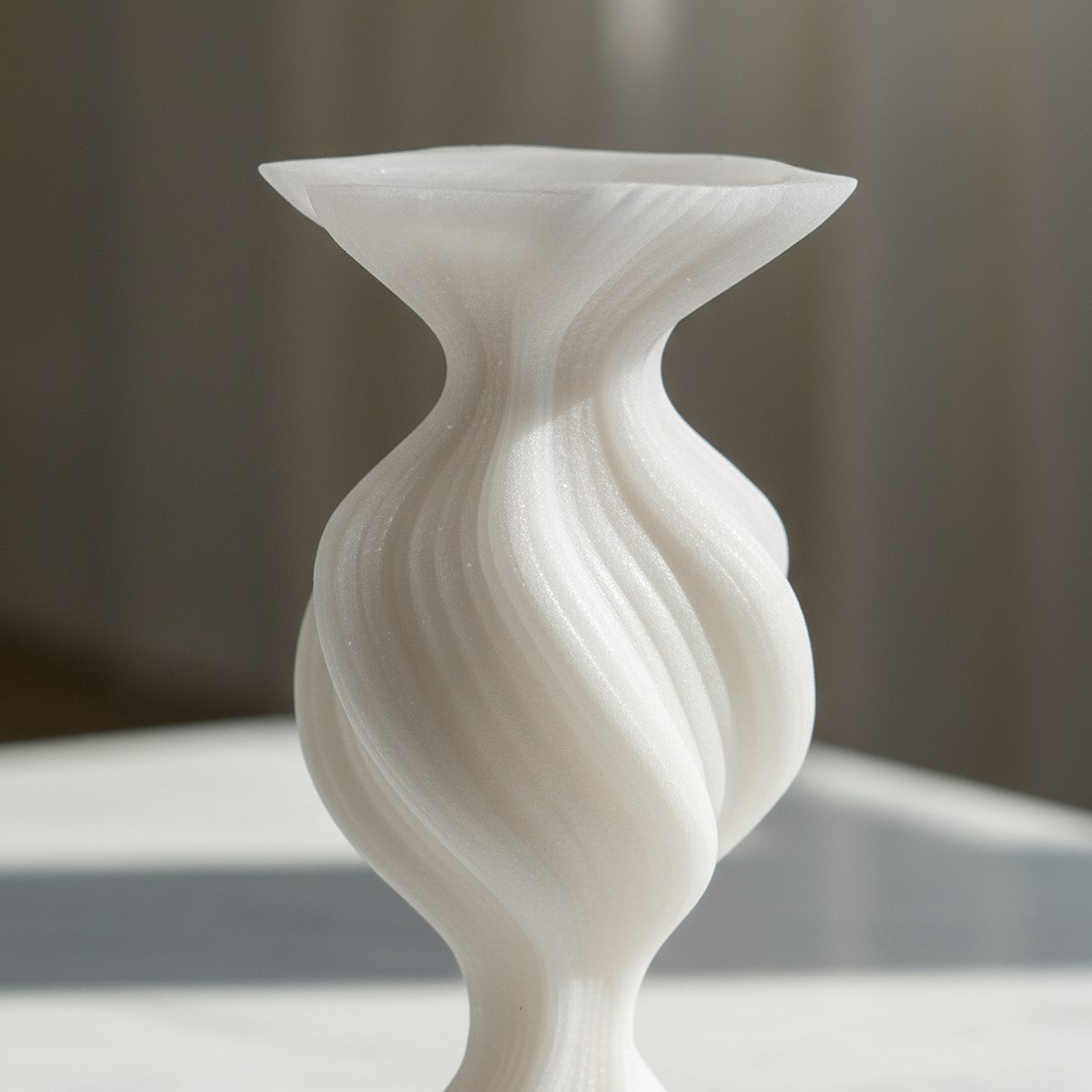 Clifford Ora Monochrome Luxe Marble Decorative Pillar Candleholder - 12.8x12.8x25 cm-hbxlivingroom-decorandaccessories-candleholders-image-3