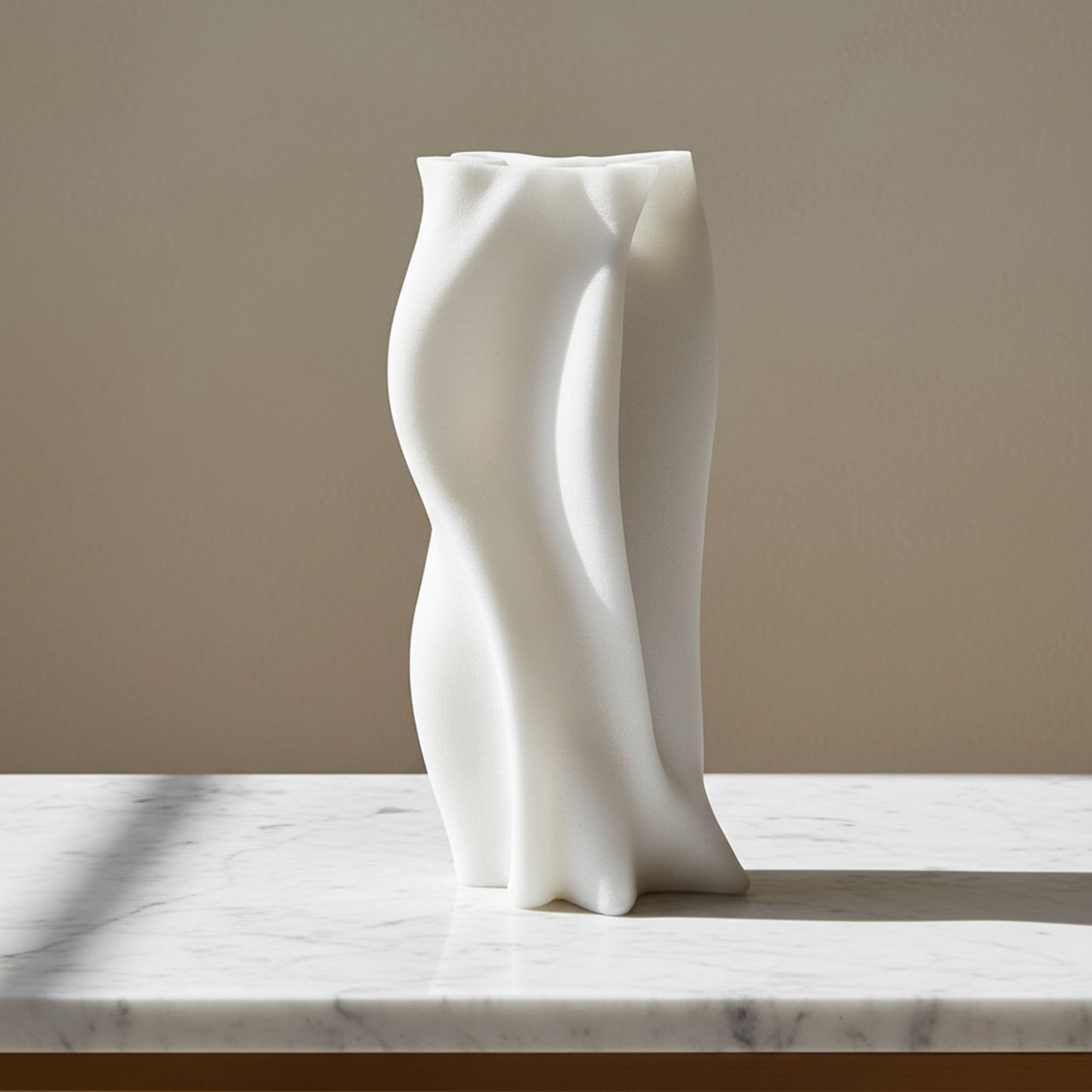 Monochrome Clifford Ora Luxe Marble Decorative Vase - 17.7x17.7x38 cm-hbxbedroom-decorandaccessories-vases-image-1