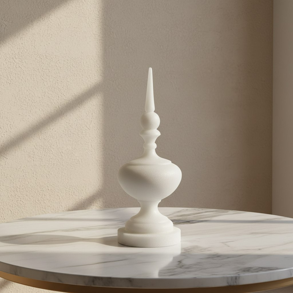 Clifford Ora Monochrome Luxe Marble Decorative Accent - 12.2x12.2x31.5 cm-hbxhomeware-homedecor-figurinesandornaments-image-1