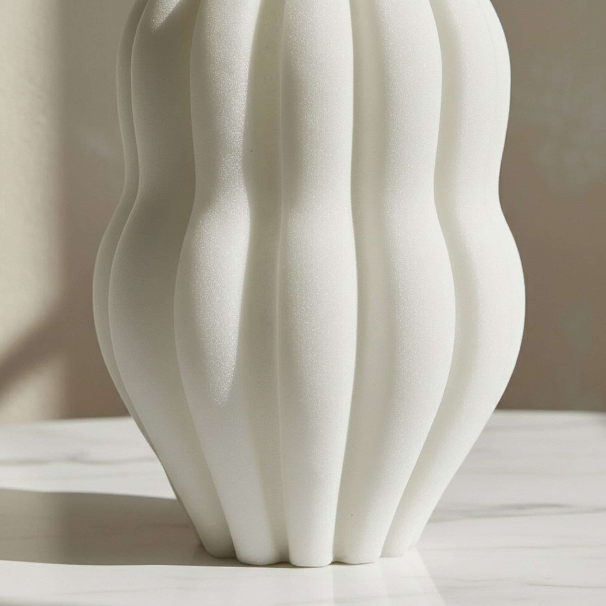Monochrome Clifford Ora Luxe Marble Decorative Vase - 18.8x18.8x35.7 cm-hbxbedroom-decorandaccessories-vases-image-3