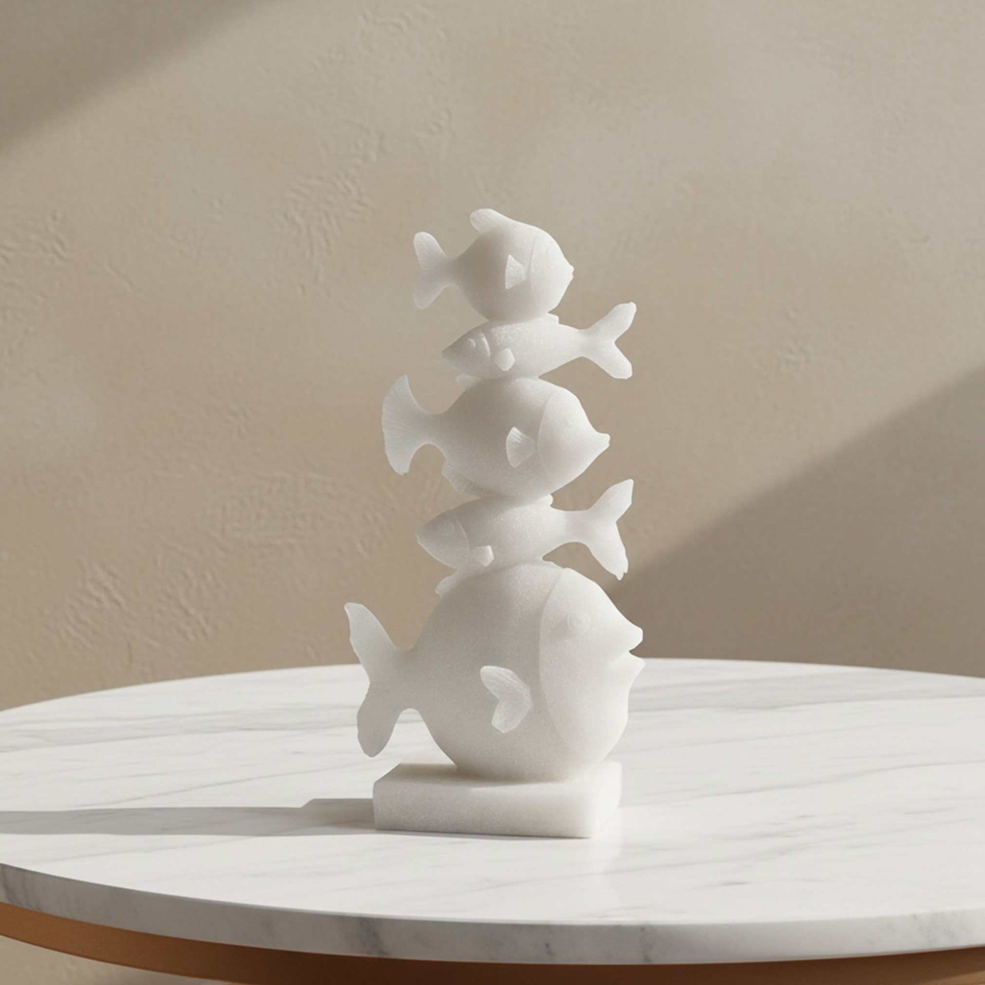 Monochrome Clifford Ora Luxe Marble Decorative Fish Accent - 16x8.2x30.5 cm-hbxhomeware-homedecor-figurinesandornaments-image-1