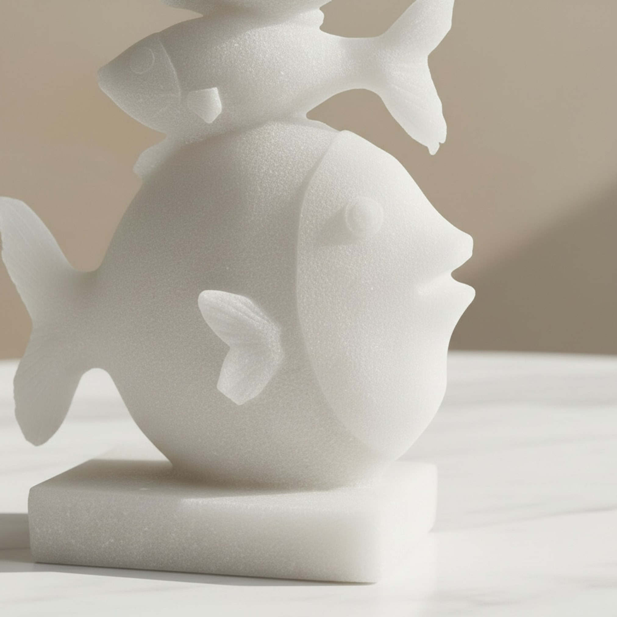 Monochrome Clifford Ora Luxe Marble Decorative Fish Accent - 16x8.2x30.5 cm-hbxhomeware-homedecor-figurinesandornaments-image-2