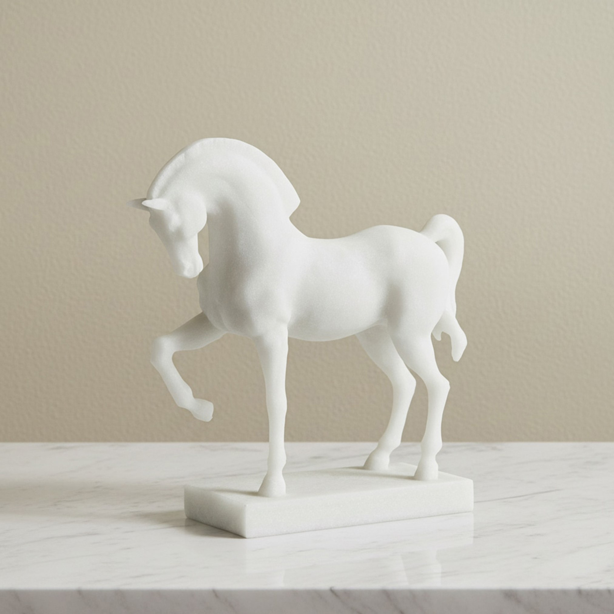 Clifford Ora Monochrome Luxe Marble Decorative Horse Accent - 31x10x28.8 cm-hbxhomeware-homedecor-figurinesandornaments-image-1