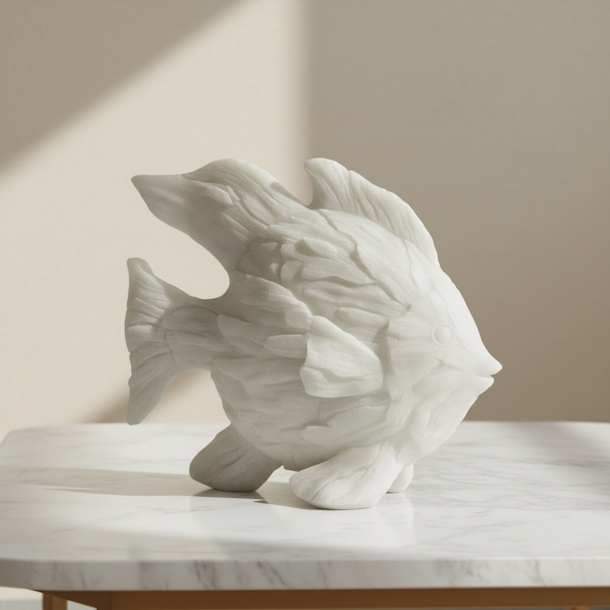 Clifford Ora Monochrome Luxe Marble Decorative Fish Accent - 33.5x15.5x27 cm-hbxhomeware-homedecor-figurinesandornaments-image-1
