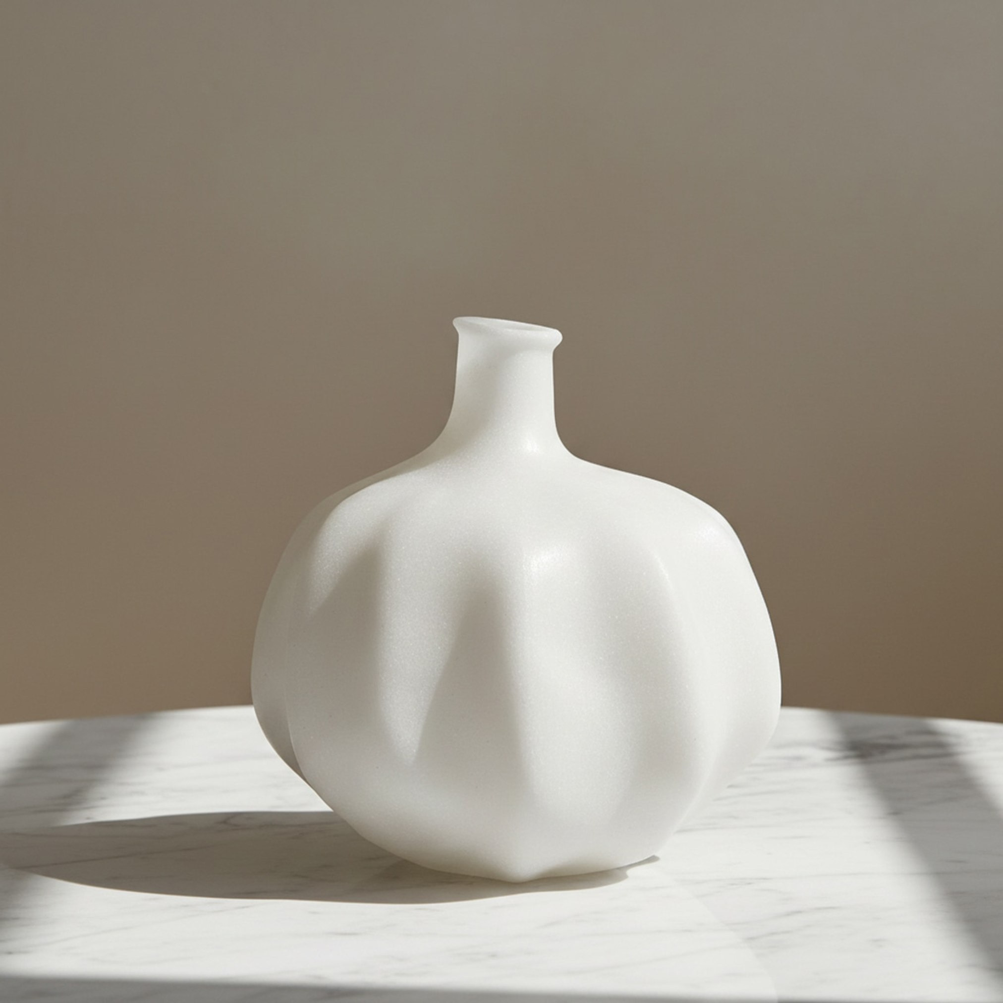 Clifford Ora Monochrome Luxe Marble Decorative Vase - 21.7x20x21.5 cm-hbxbedroom-decorandaccessories-vases-image-1