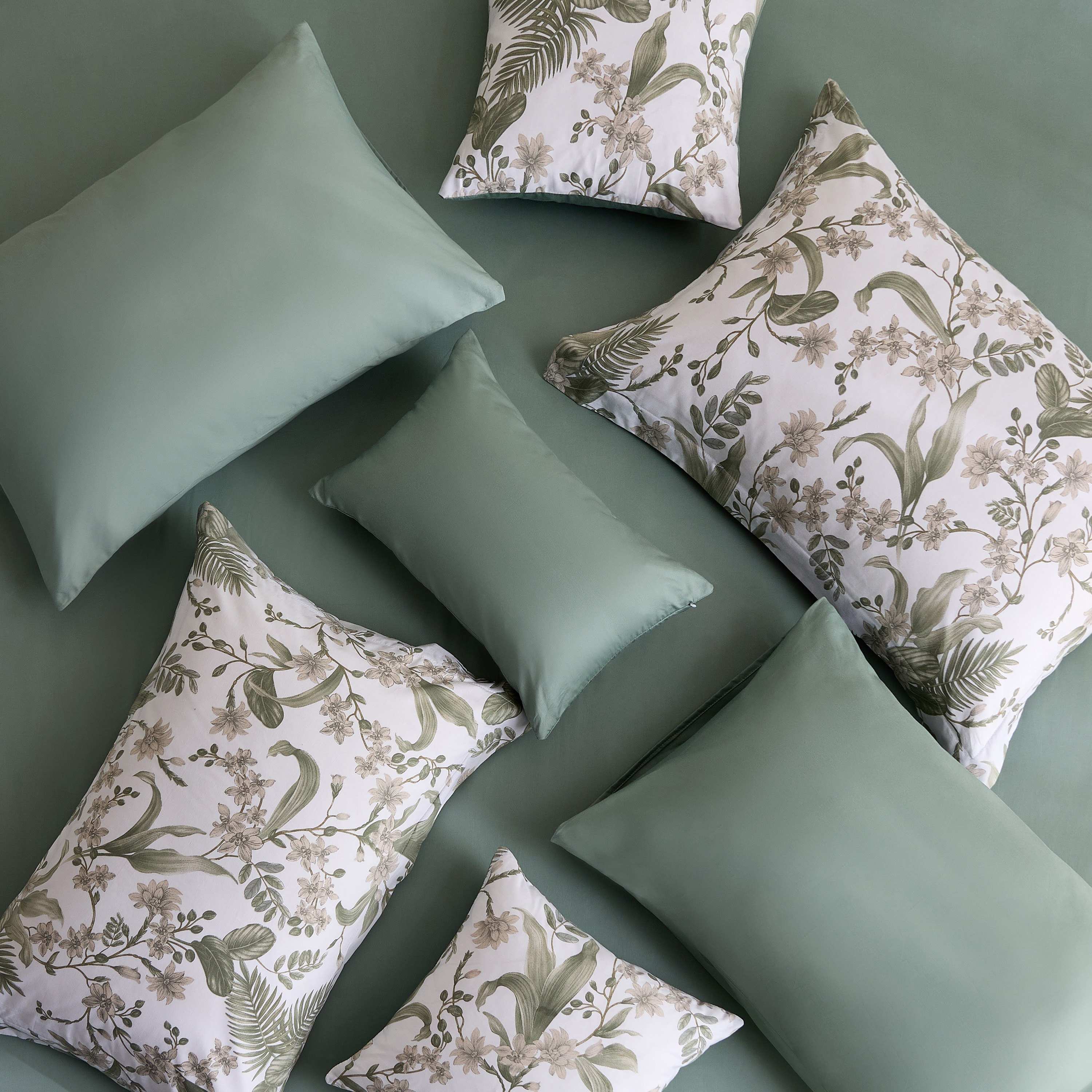 طقم لحاف قطن كينج 9 قطع بطبعات فيرن من فالنسيا - 220x240 سم-hbxhomeware-hbxbedroom-image-7