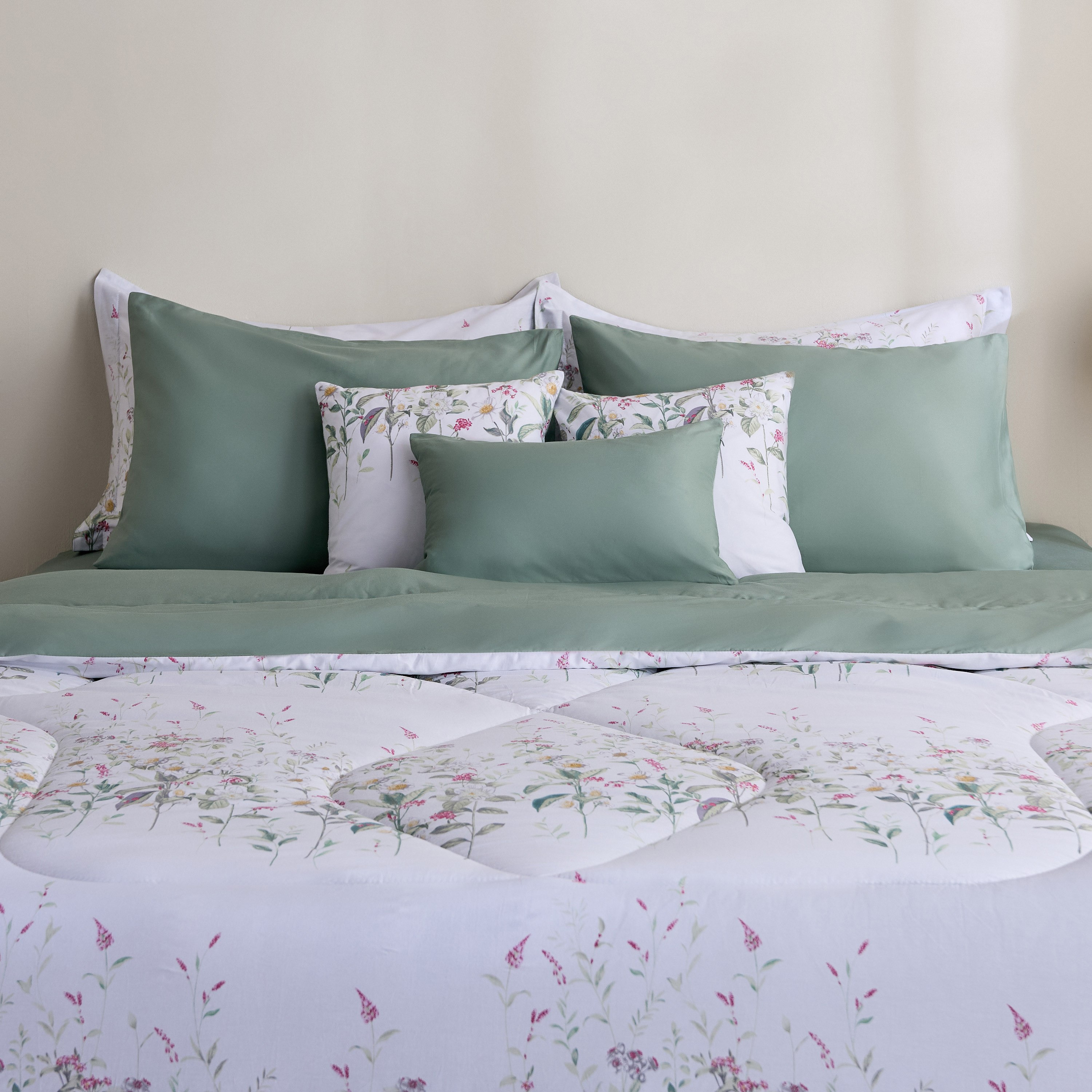 طقم لحاف قطن كينج بطبعات 9 قطع جاردينيا من فالنسيا - 220×240 سم-hbxhomeware-hbxbedroom-image-2