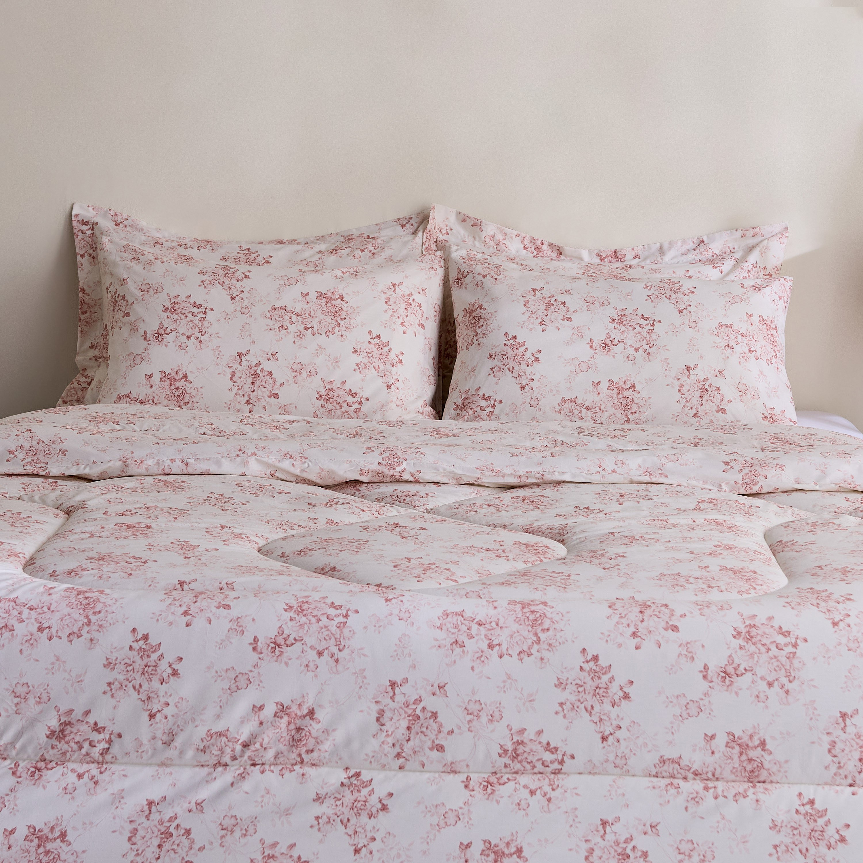Houston Vintage 5-Piece Floral Printed Cotton King Comforter Set - 220x240 cm-hbxhomeware-hbxbedroom-image-2