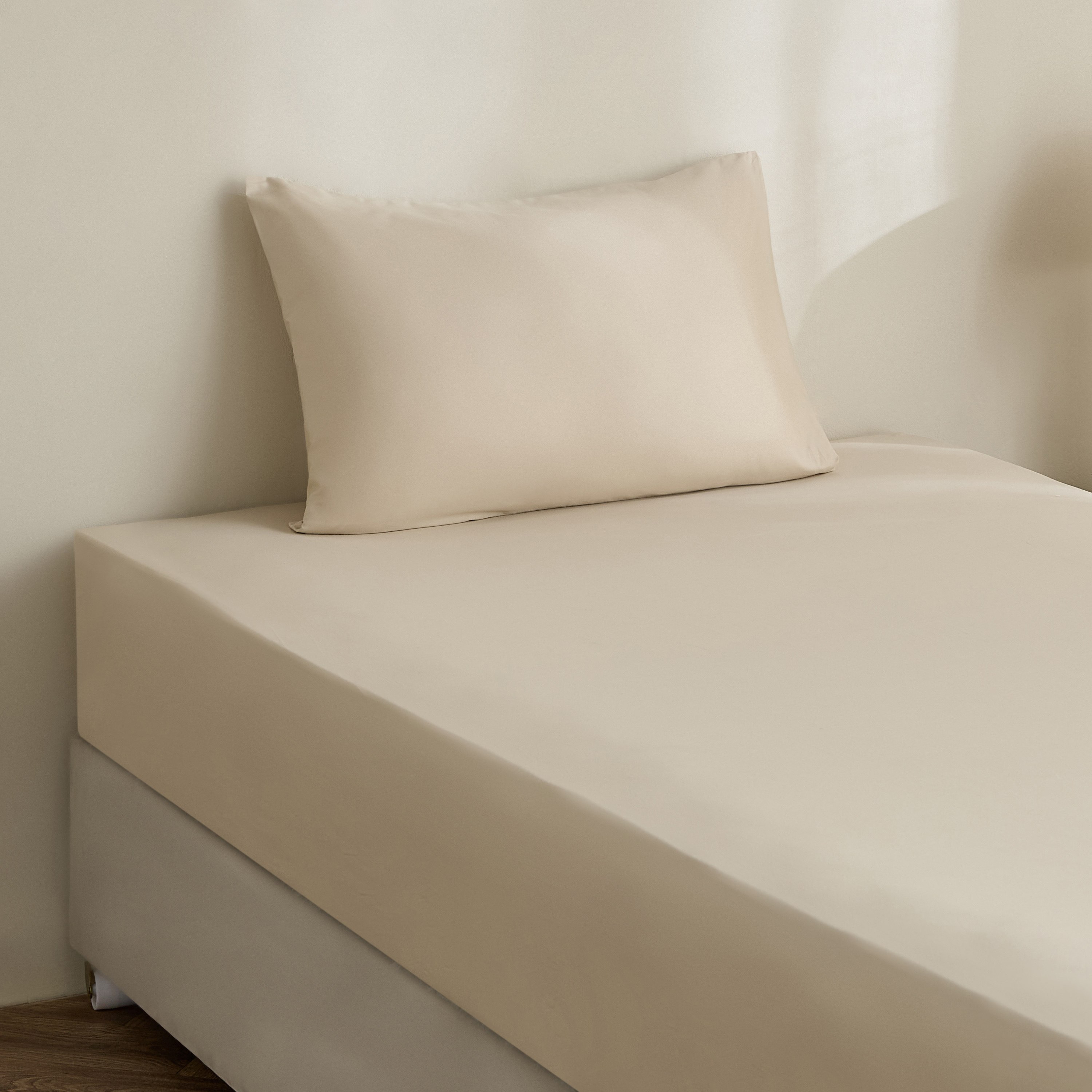 Avora 2-Piece 250 Thread Count Cotton Satin Single Fitted Sheet Set - 90x200+40 cm-hbxhomeware-hbxbedroom-image-1