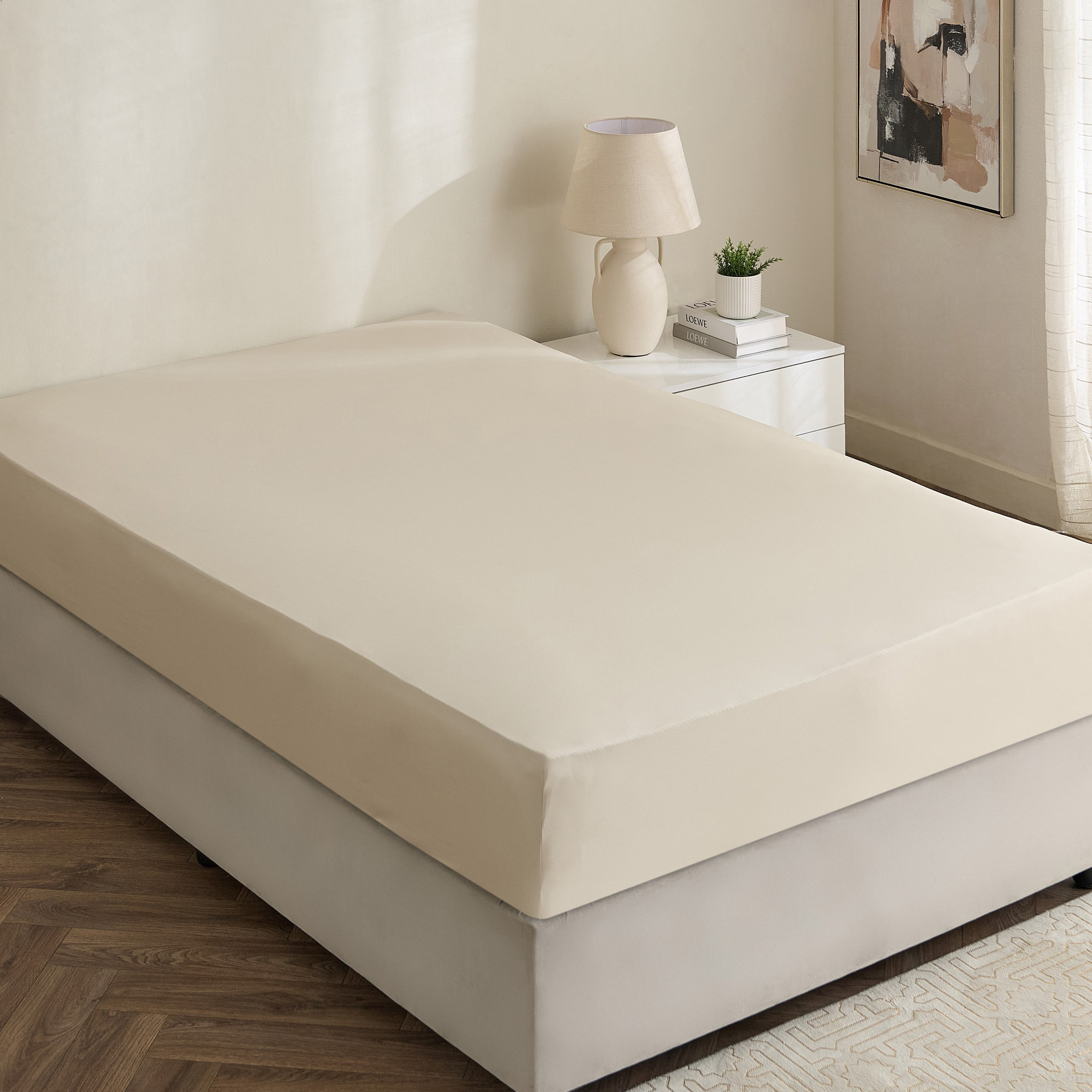 Avora 2-Piece 250 Thread Count Cotton Satin Single Fitted Sheet Set - 90x200+40 cm-hbxhomeware-hbxbedroom-image-2