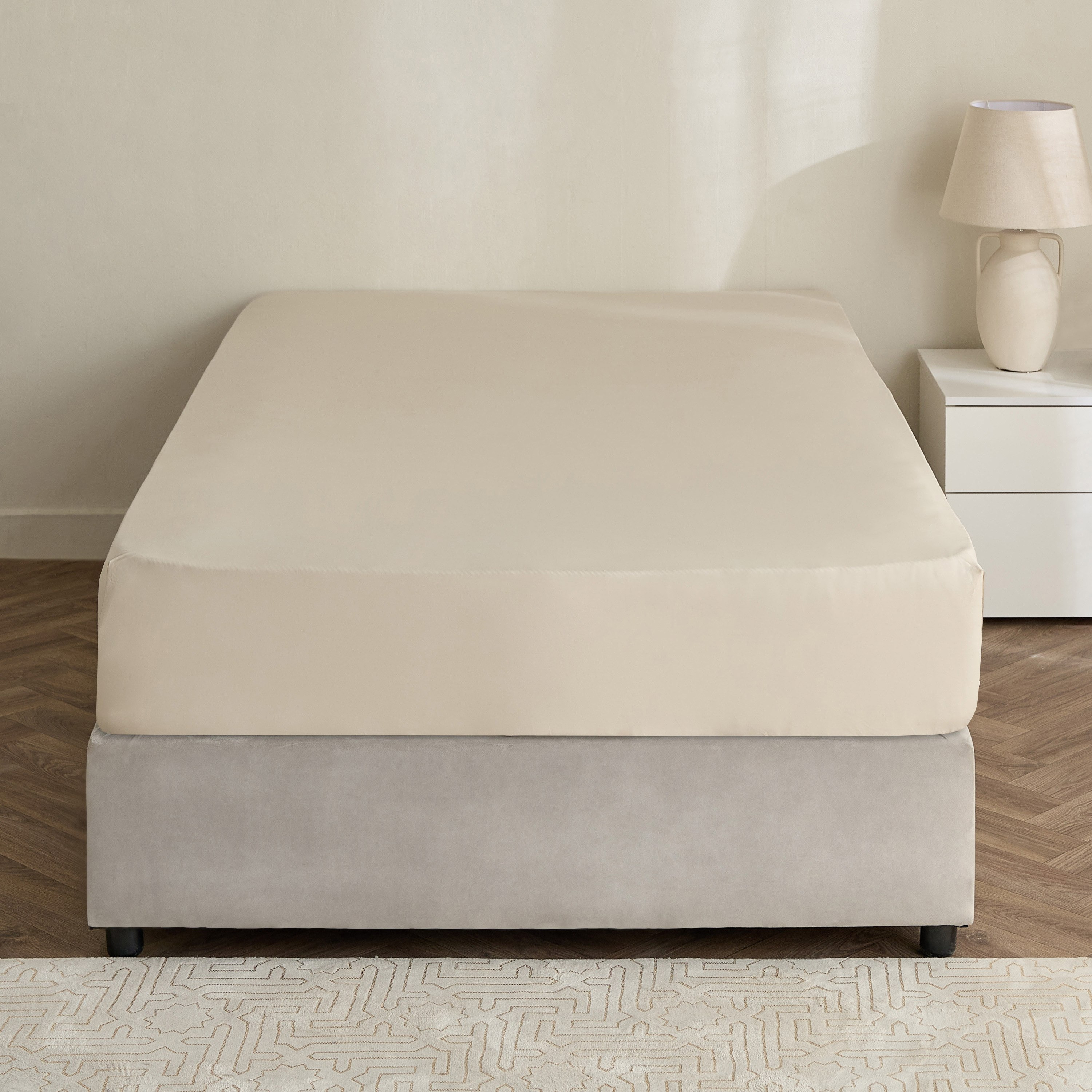 Avora 2-Piece 250 Thread Count Cotton Satin Single Fitted Sheet Set - 90x200+40 cm-hbxhomeware-hbxbedroom-image-3