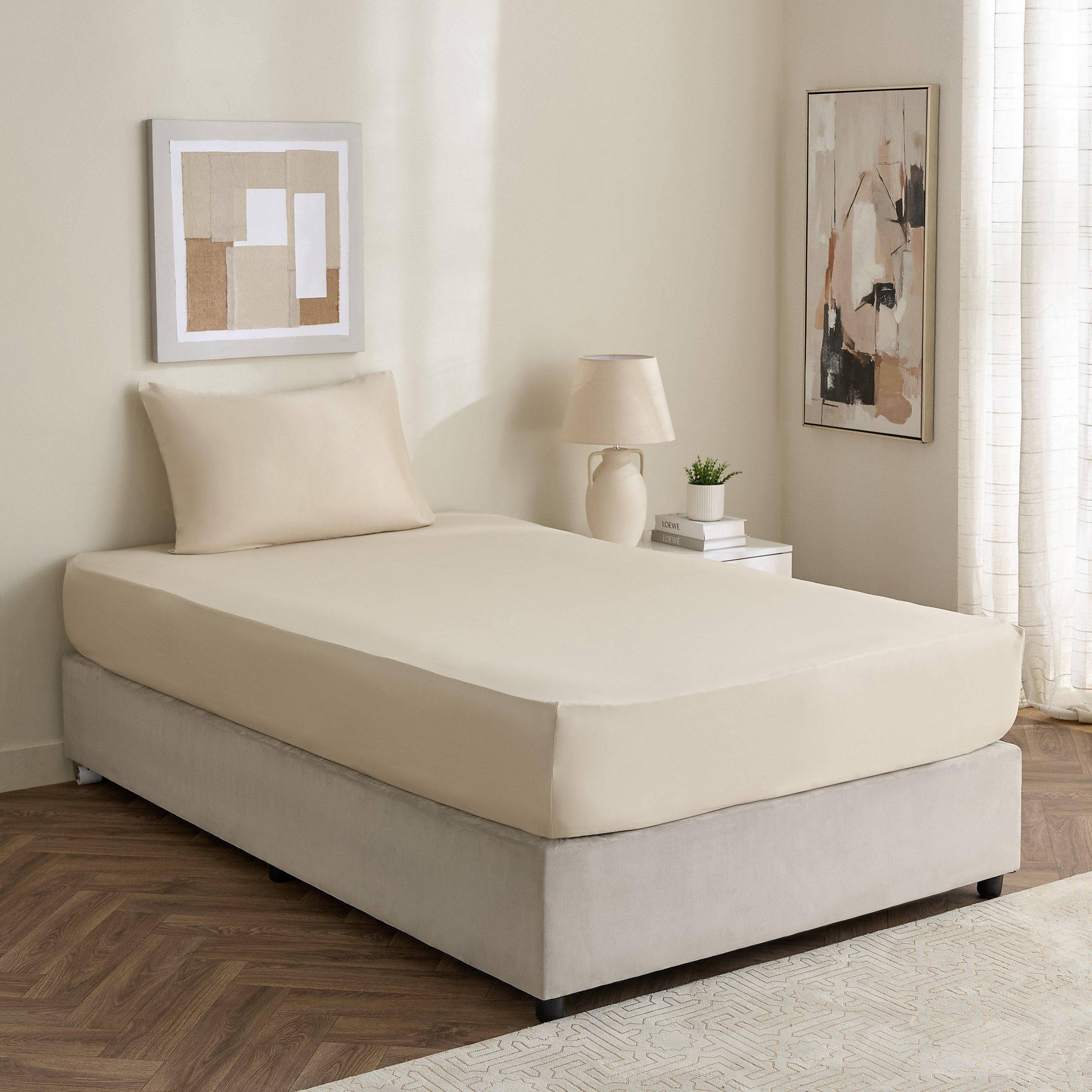 Avora 2-Piece 250 Thread Count Cotton Satin Twin Fitted Sheet Set - 120x200+40 cm-hbxhomeware-hbxbedroom-image-9