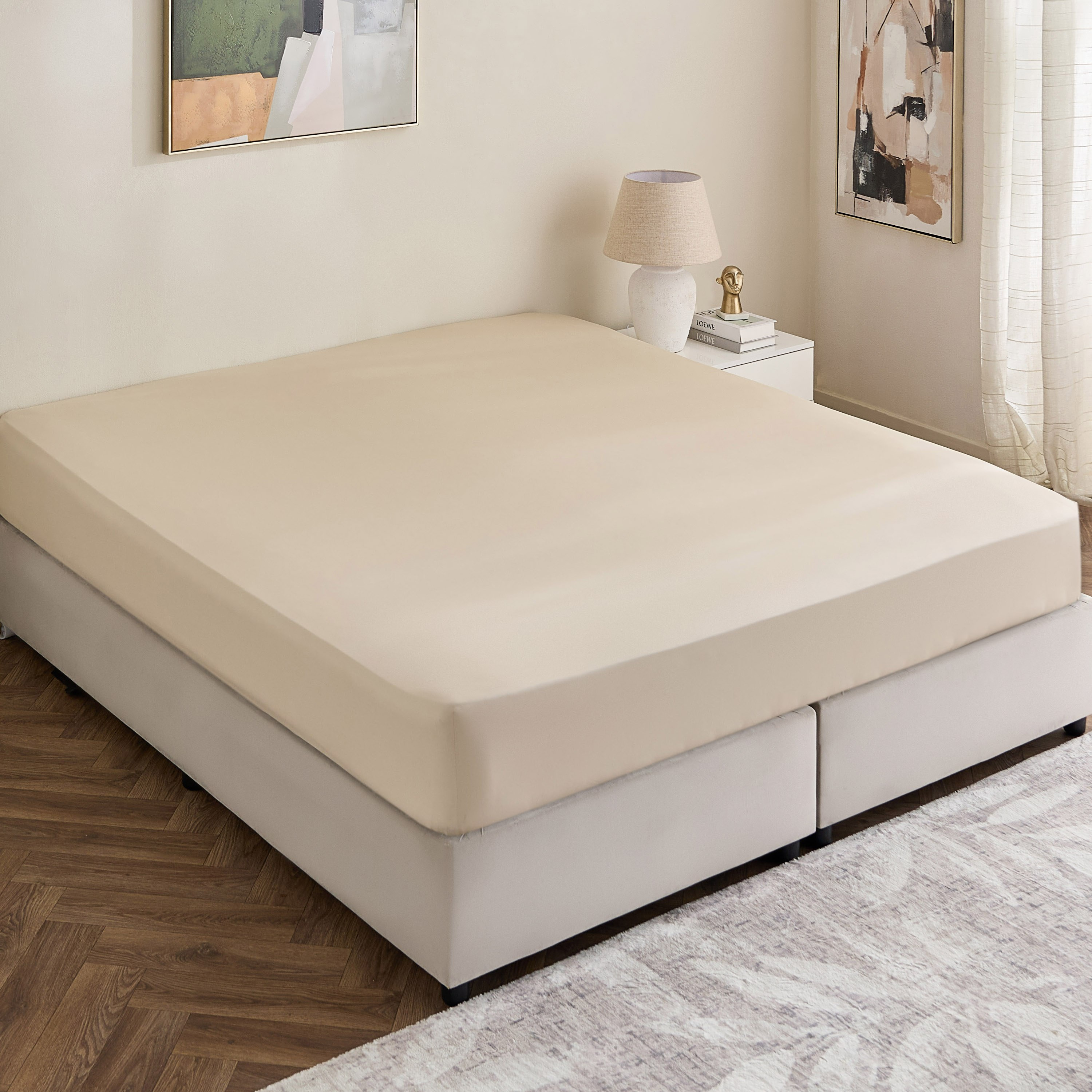 Avora 3-Piece 250 Thread Count Cotton Satin Super Queen Fitted Sheet Set - 160x200+40 cm-hbxhomeware-hbxbedroom-image-2