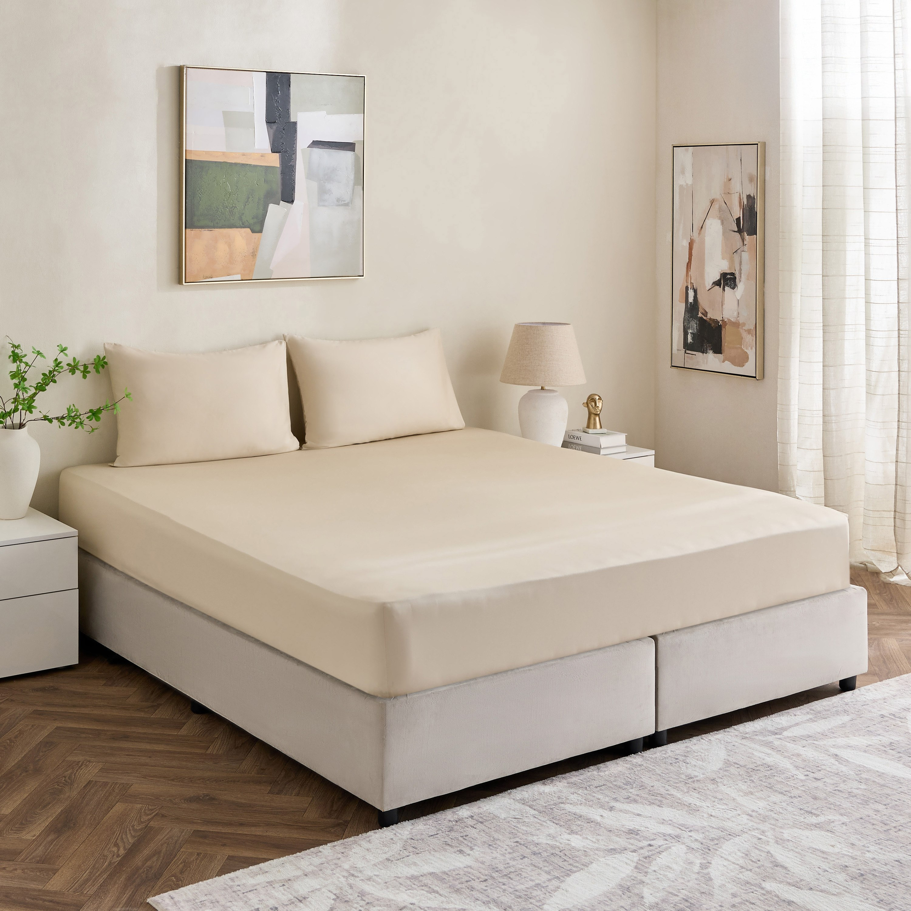 Avora 3-Piece 250 Thread Count Cotton Satin Super Queen Fitted Sheet Set - 160x200+40 cm-hbxhomeware-hbxbedroom-image-9