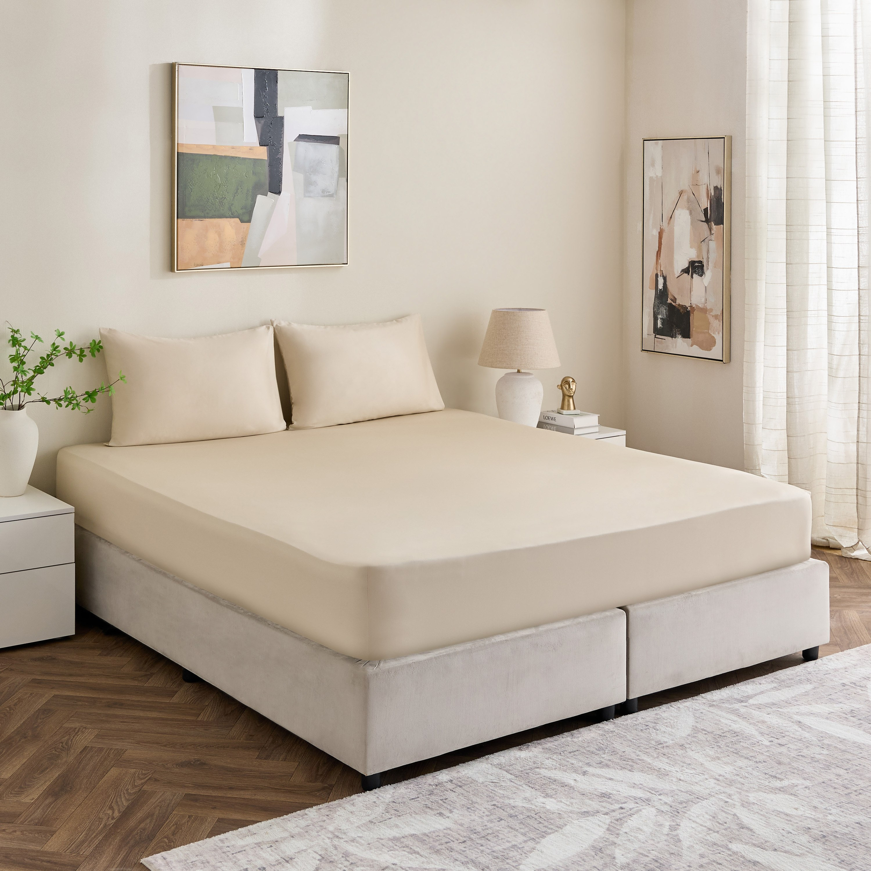 Avora 3-Piece 250 Thread Count Cotton Satin King Fitted Sheet Set - 180x200+40 cm-hbxhomeware-hbxbedroom-image-9