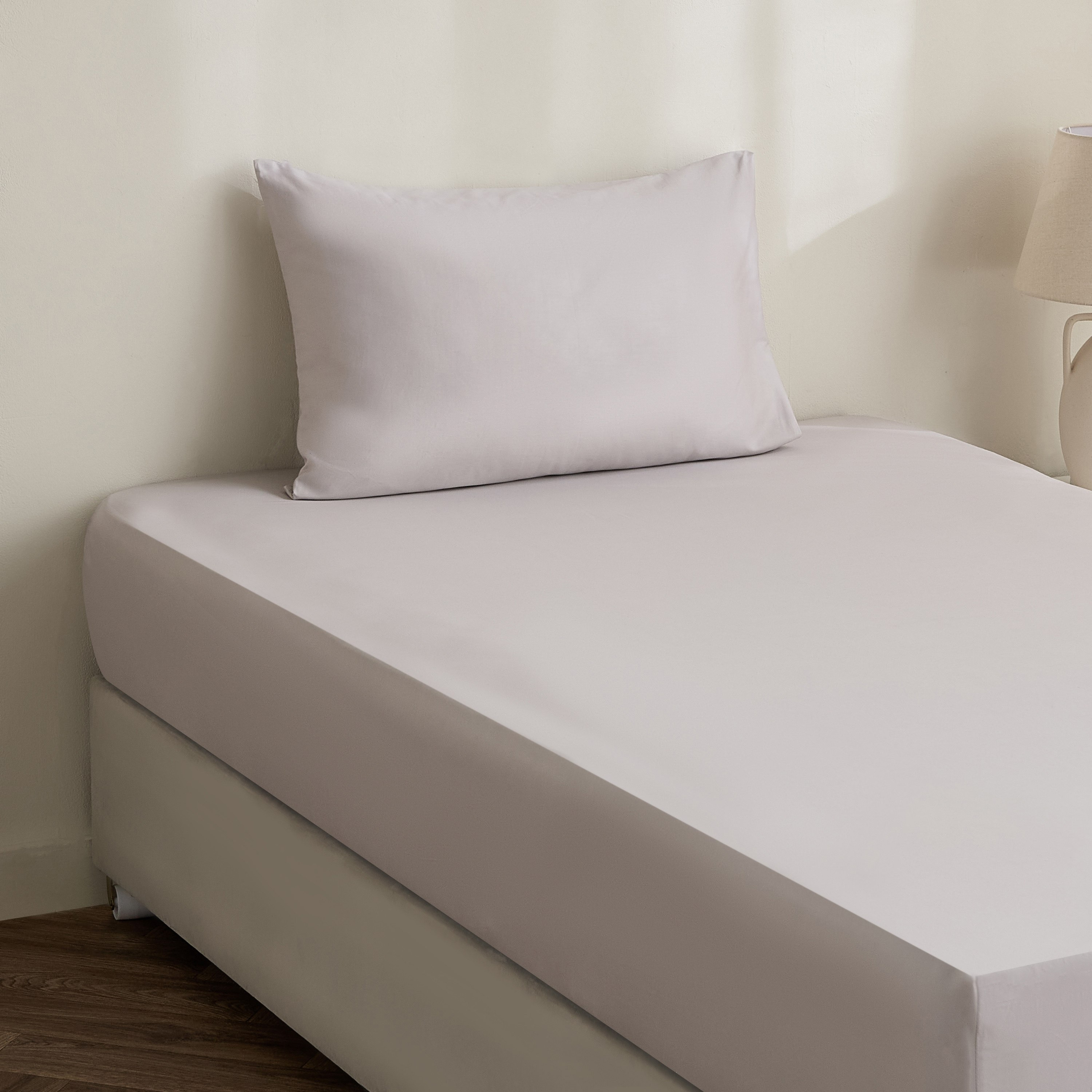 Avora 2-Piece 250 Thread Count Cotton Satin Twin Fitted Sheet Set - 120x200+40 cm-hbxhomeware-hbxbedroom-image-1
