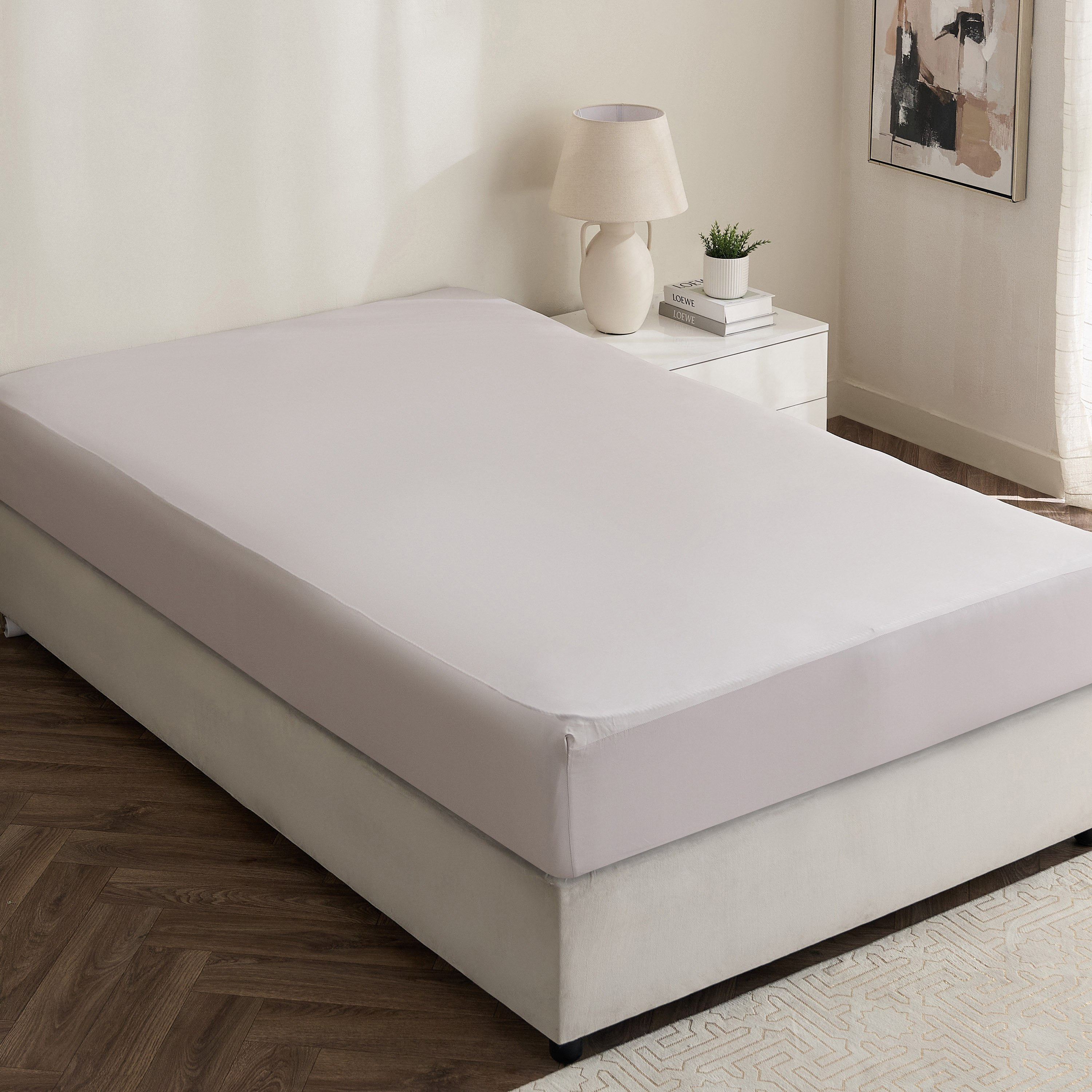 Avora 2-Piece 250 Thread Count Cotton Satin Twin Fitted Sheet Set - 120x200+40 cm-hbxhomeware-hbxbedroom-image-2
