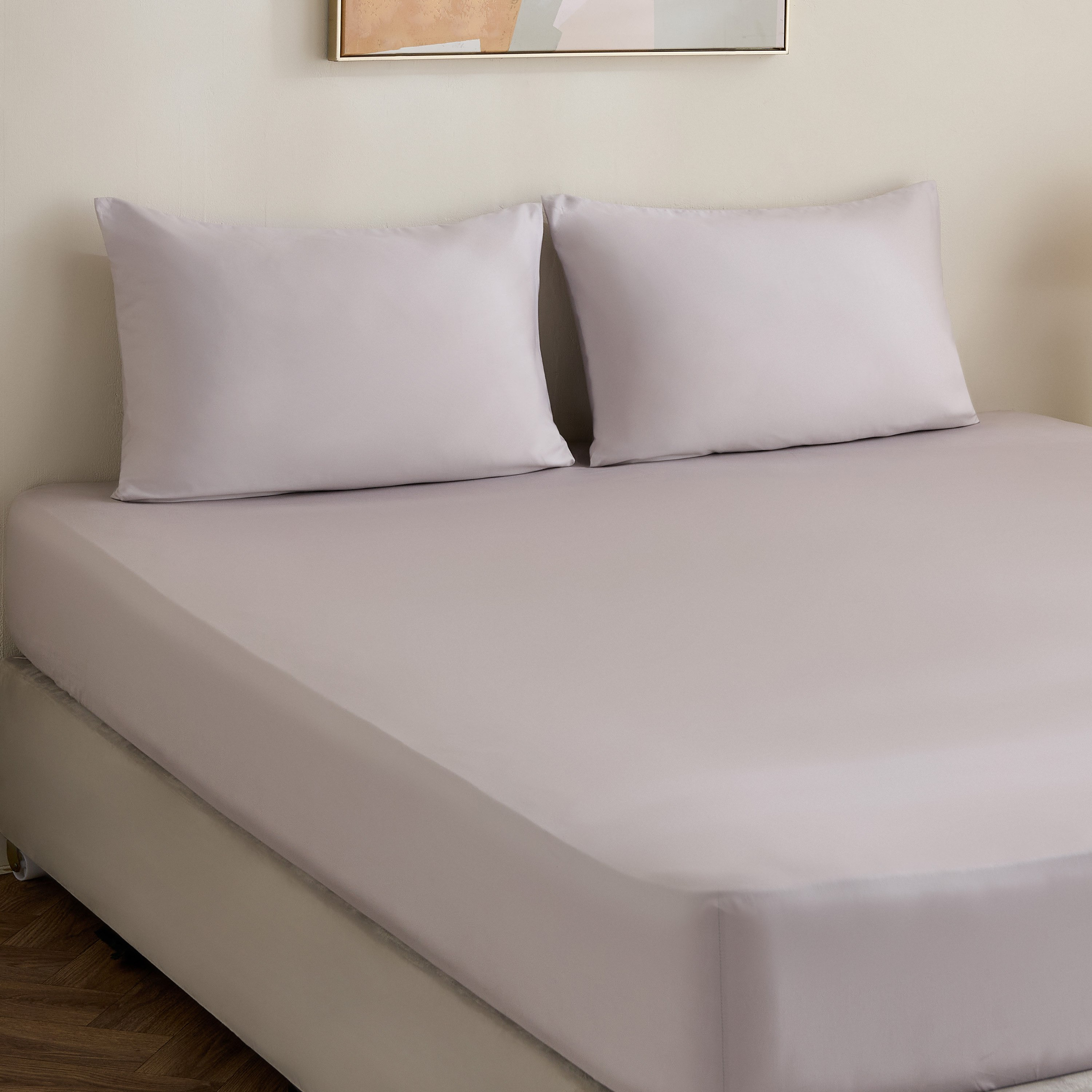 Avora 3-Piece 250 Thread Count Cotton Satin Super Queen Fitted Sheet Set - 160x200+40 cm-hbxhomeware-hbxbedroom-image-1