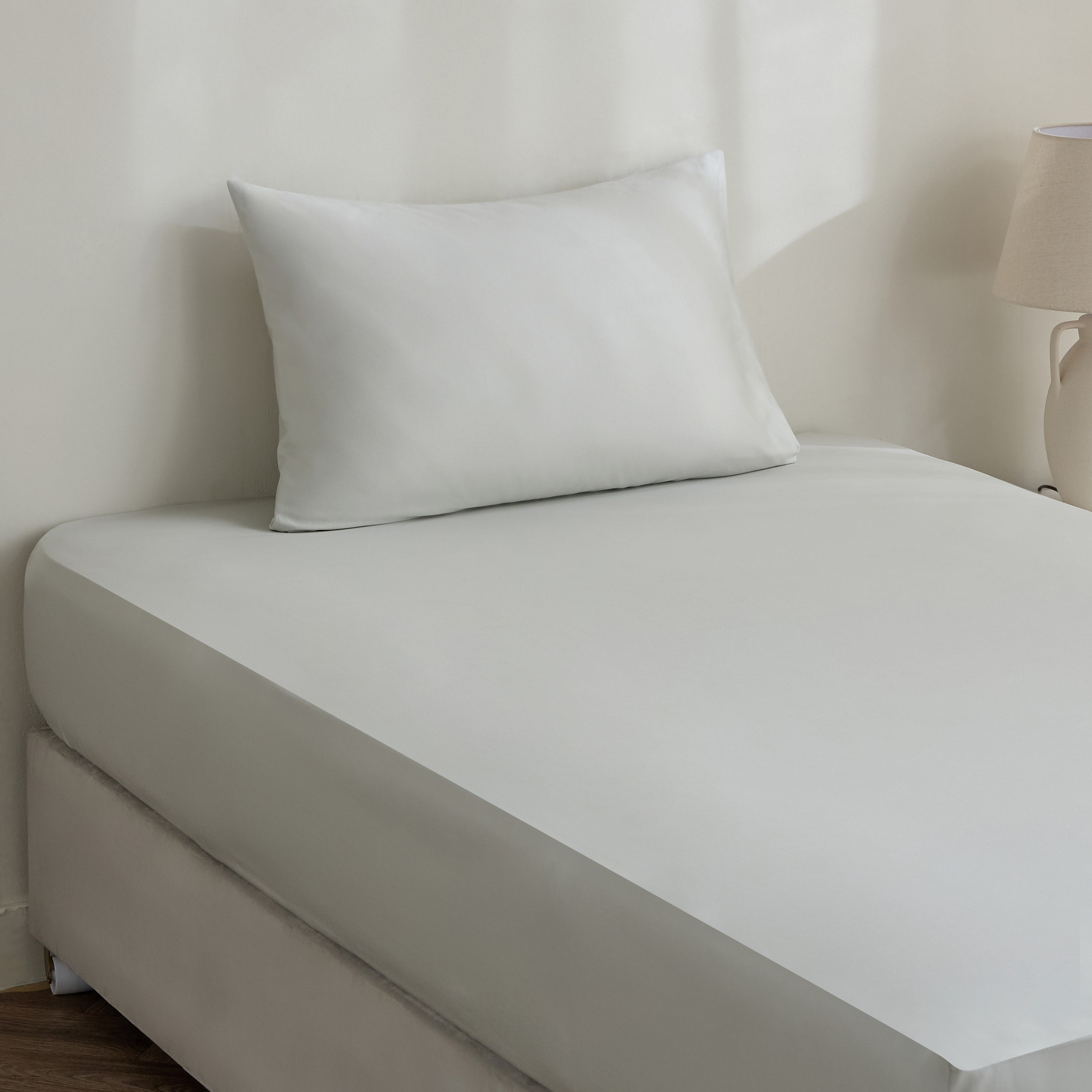 Avora 2-Piece 250 Thread Count Cotton Satin Single Fitted Sheet Set - 90x200+40 cm-hbxhomeware-hbxbedroom-image-1